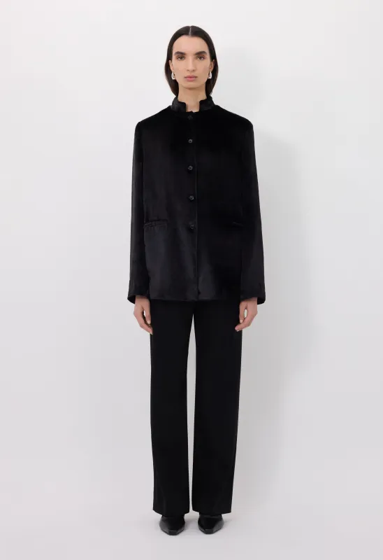 LARA Silk velvet jacket made by Loulou De Saison