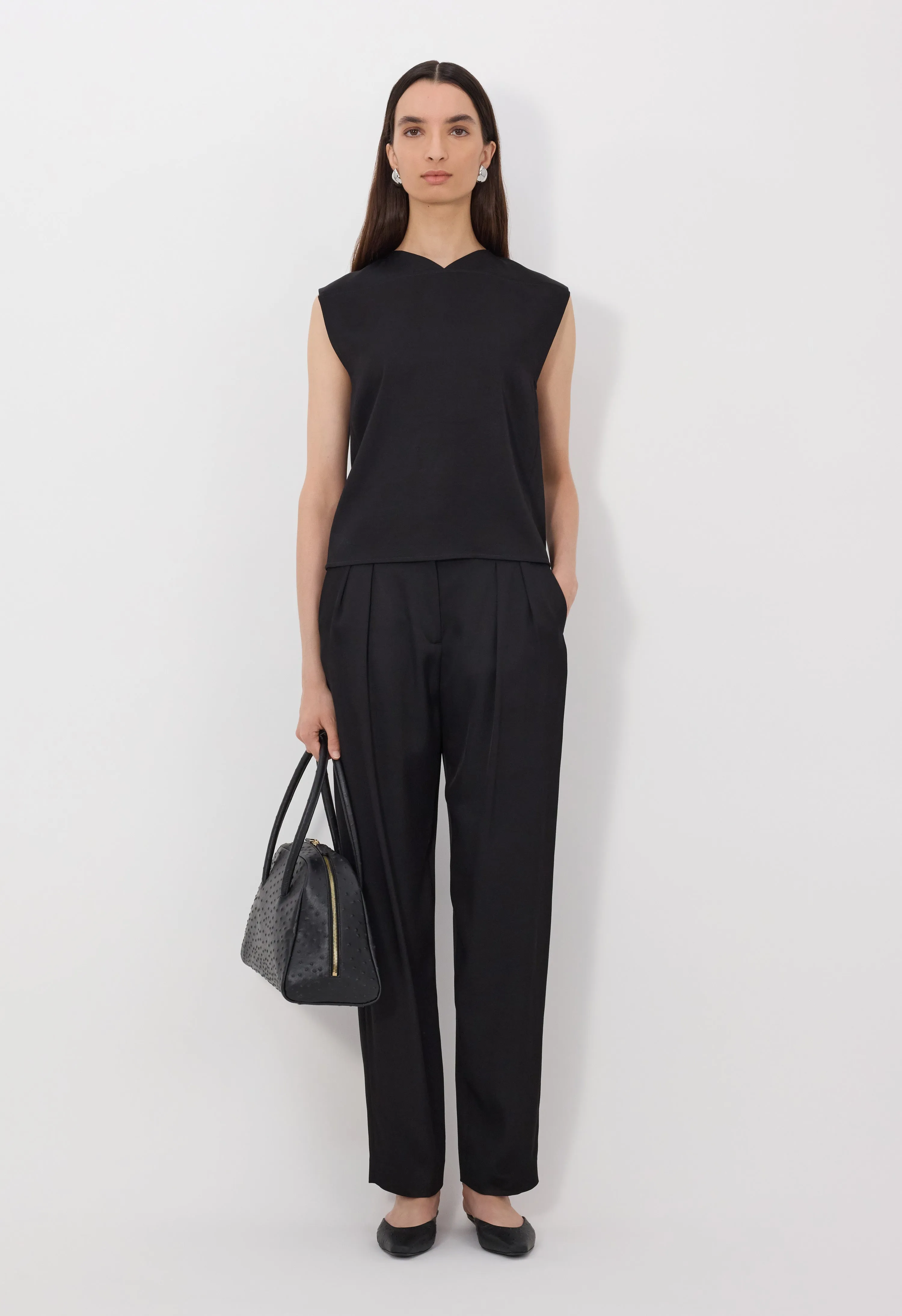 DAIKA Boxy V neck top sold by Loulou De Saison