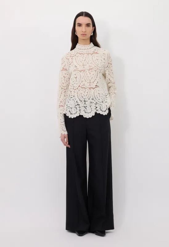 WADE Velvet silk knit top sold by Loulou De Saison
