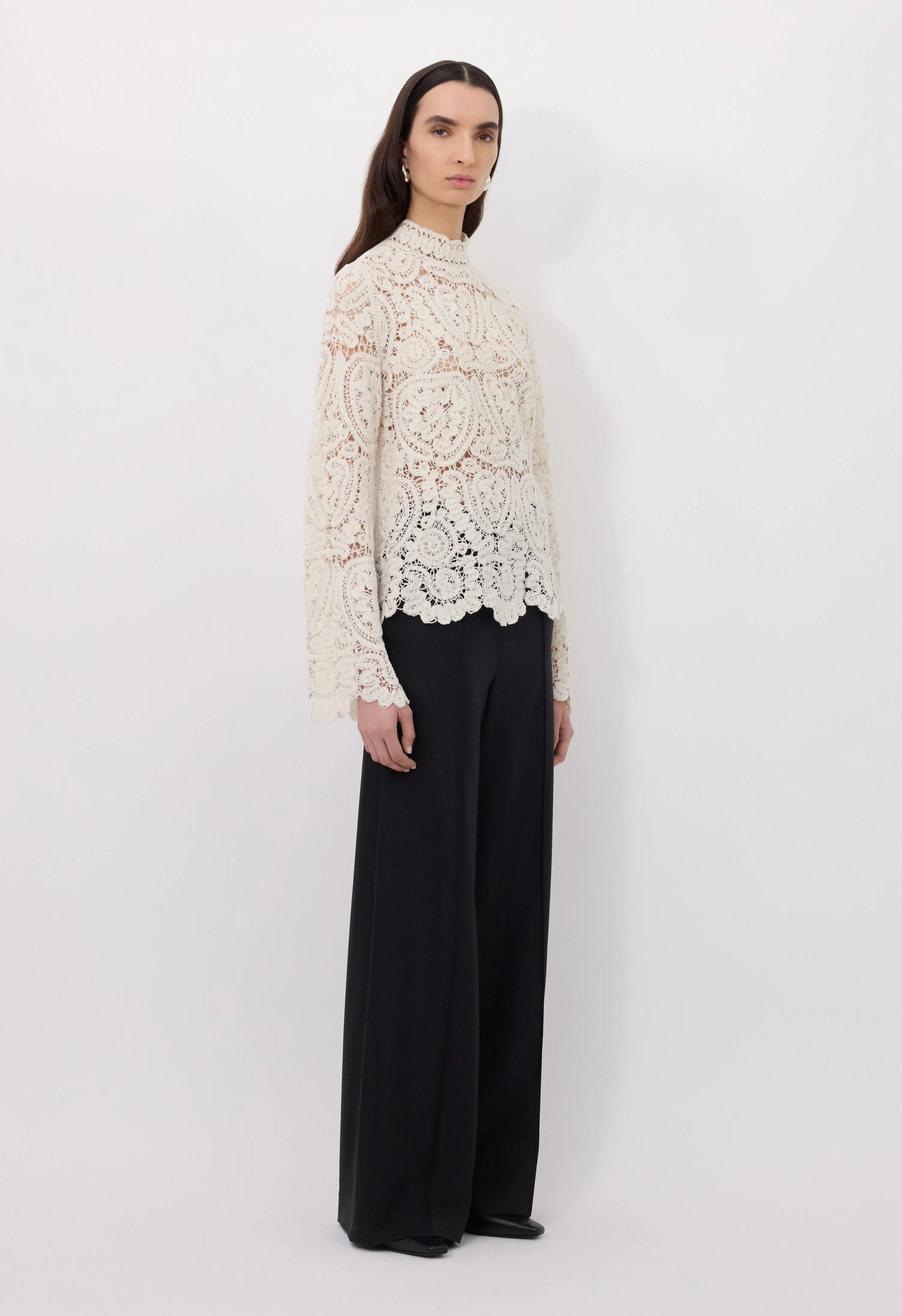 WADE Velvet silk knit top sold by Loulou De Saison product image thumbnail 3