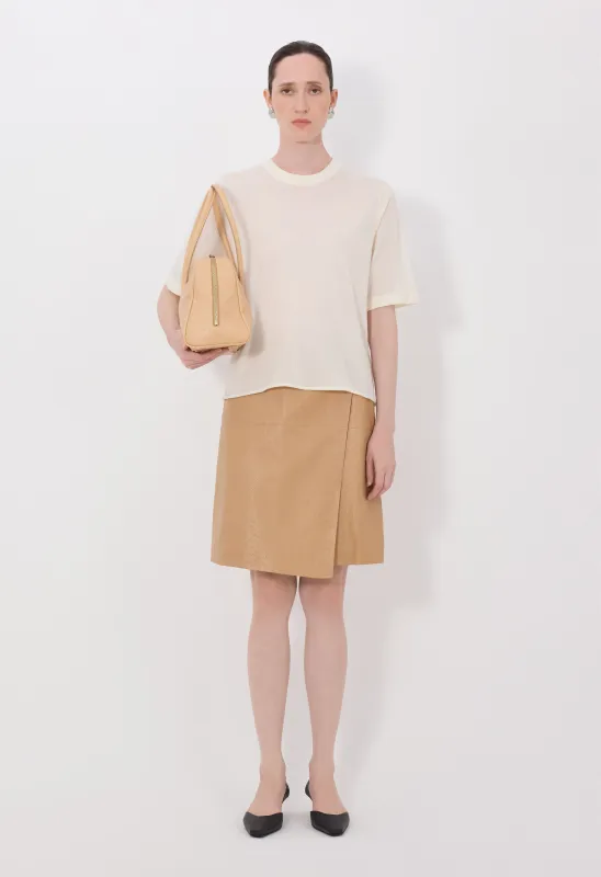 NALA Short-sleeve fluid cashmere top sold by Loulou De Saison