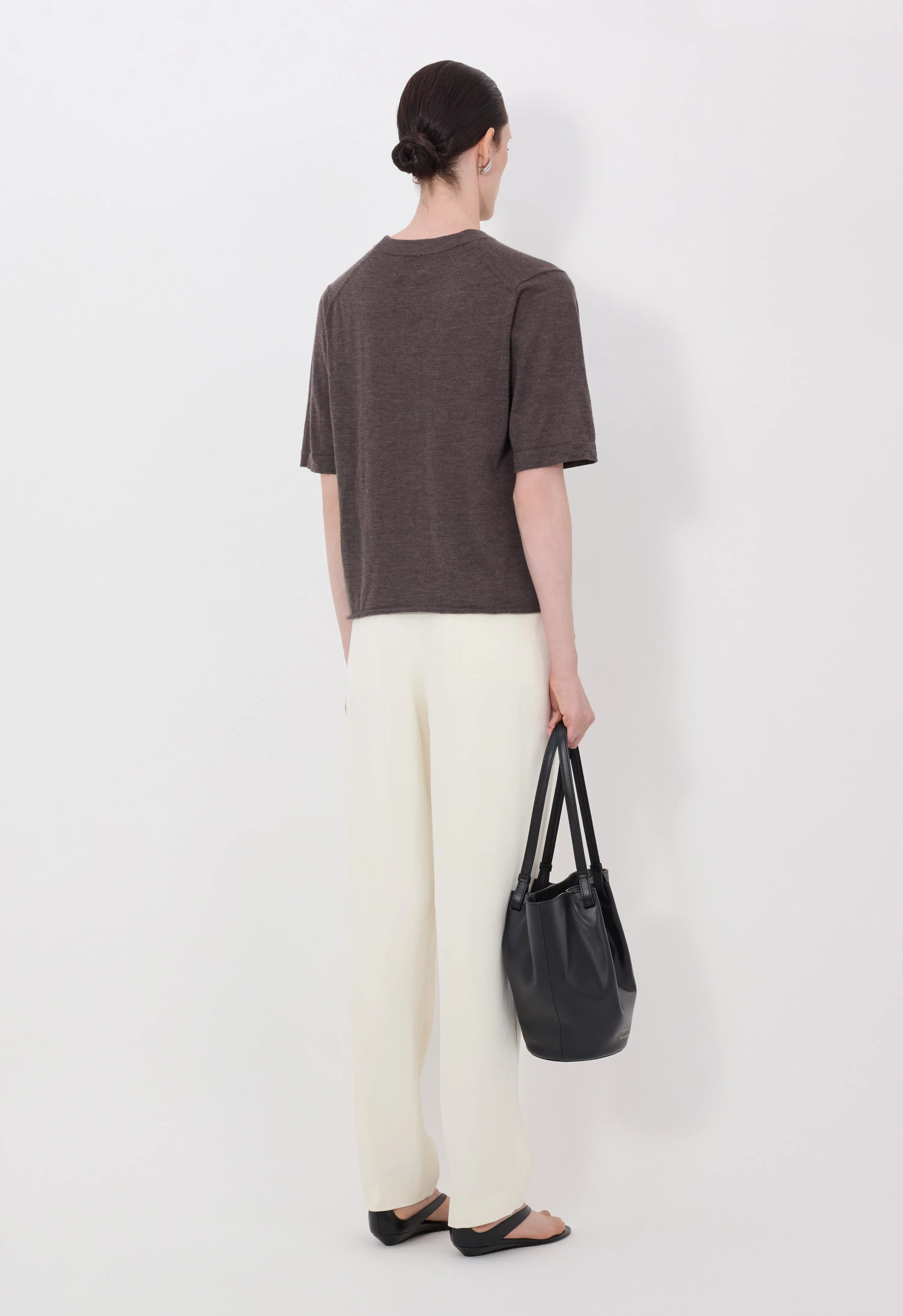 NALA Short-sleeve fluid cashmere top sold by Loulou De Saison product image thumbnail 5