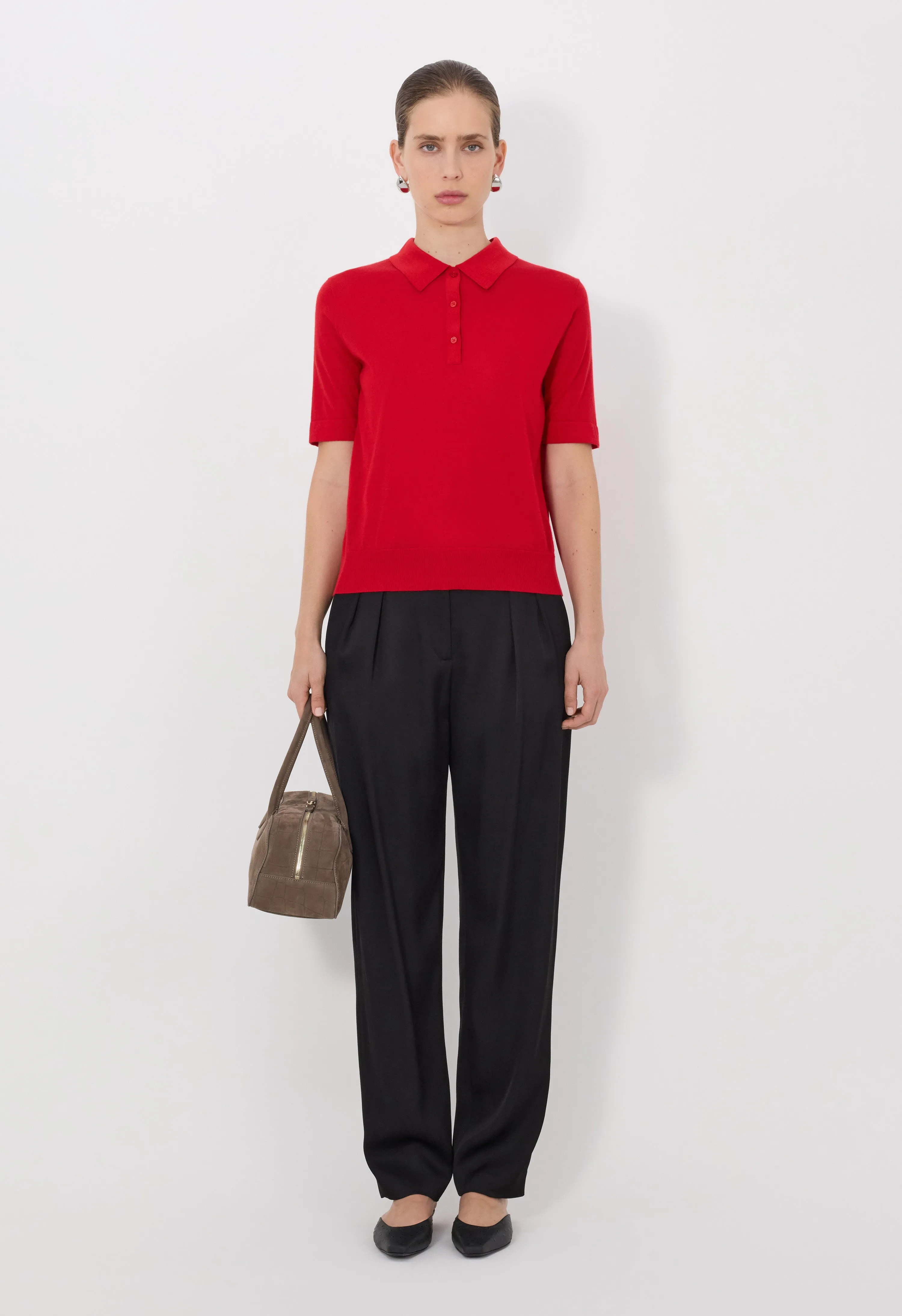 MIGO Fluid cashmere polo shirt sold by Loulou De Saison