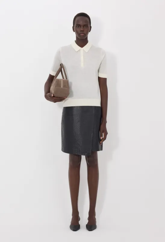 MIGO Fluid cashmere polo shirt sold by Loulou De Saison