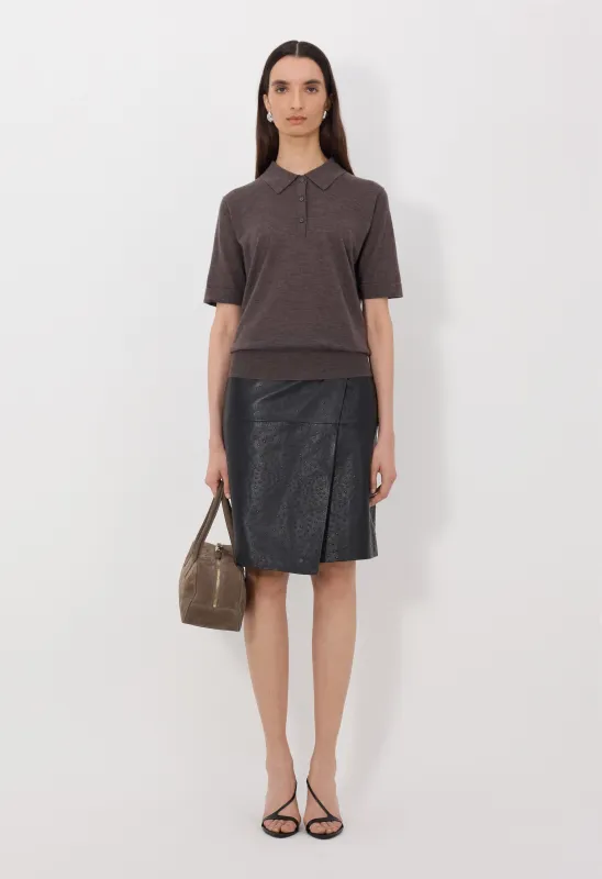 MIGO Fluid cashmere polo shirt made by Loulou De Saison