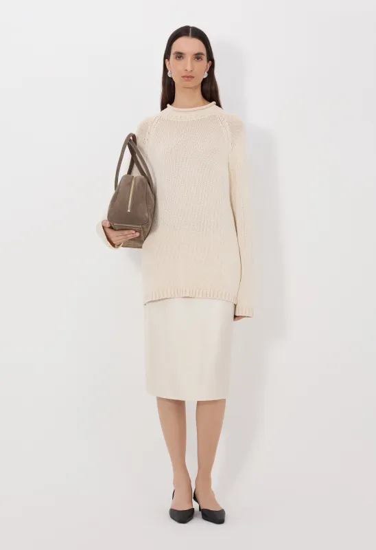 ZIMA Silk linen blend sweater made by Loulou De Saison