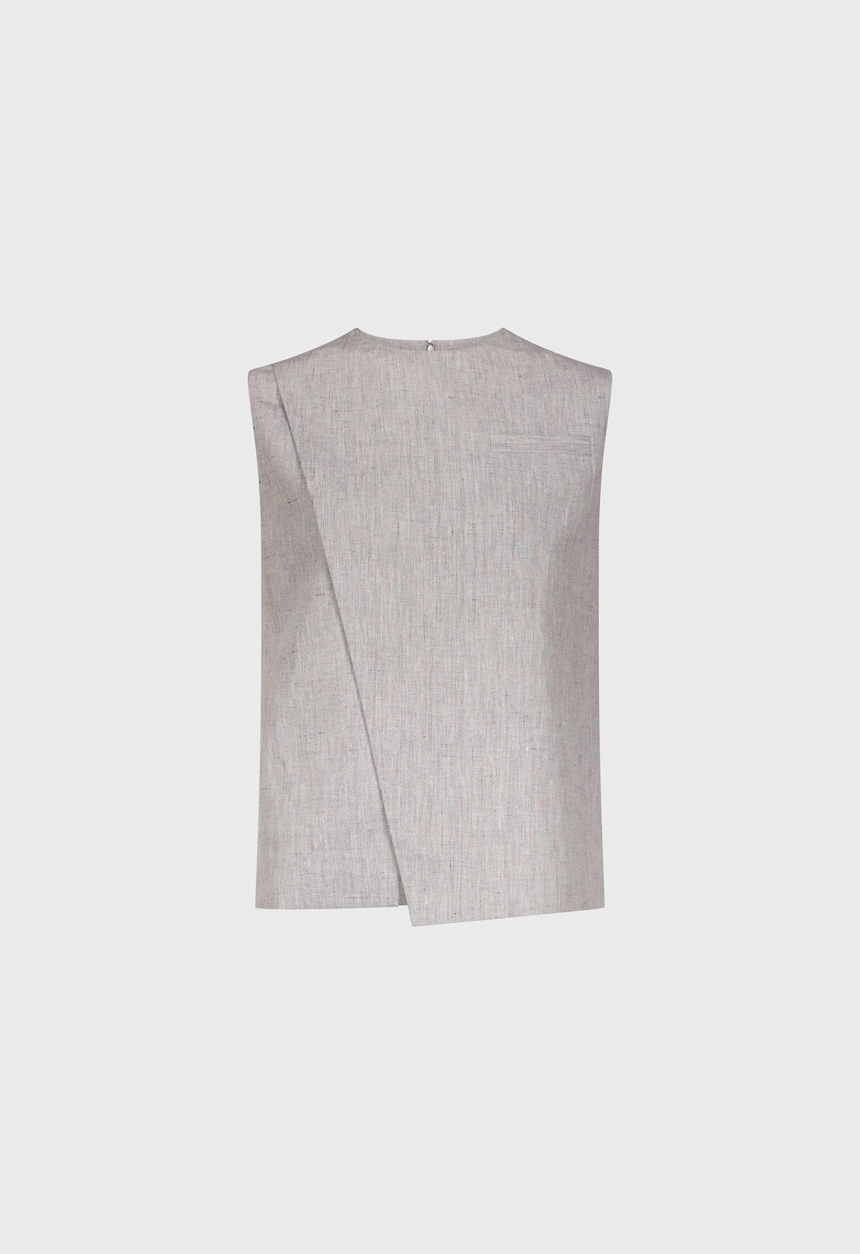 DELLA Asymmetric linen cotton top sold by Loulou De Saison product image thumbnail 2