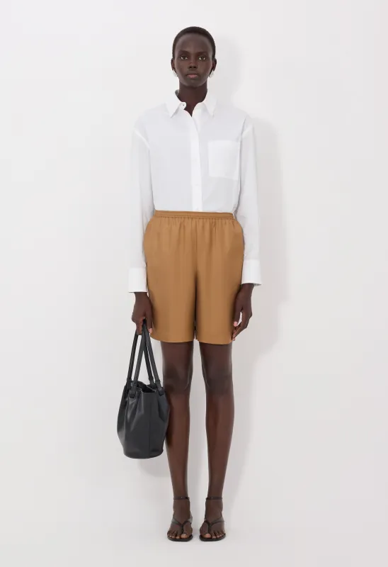 ZINIA LDS Silk twill bermuda made by Loulou De Saison