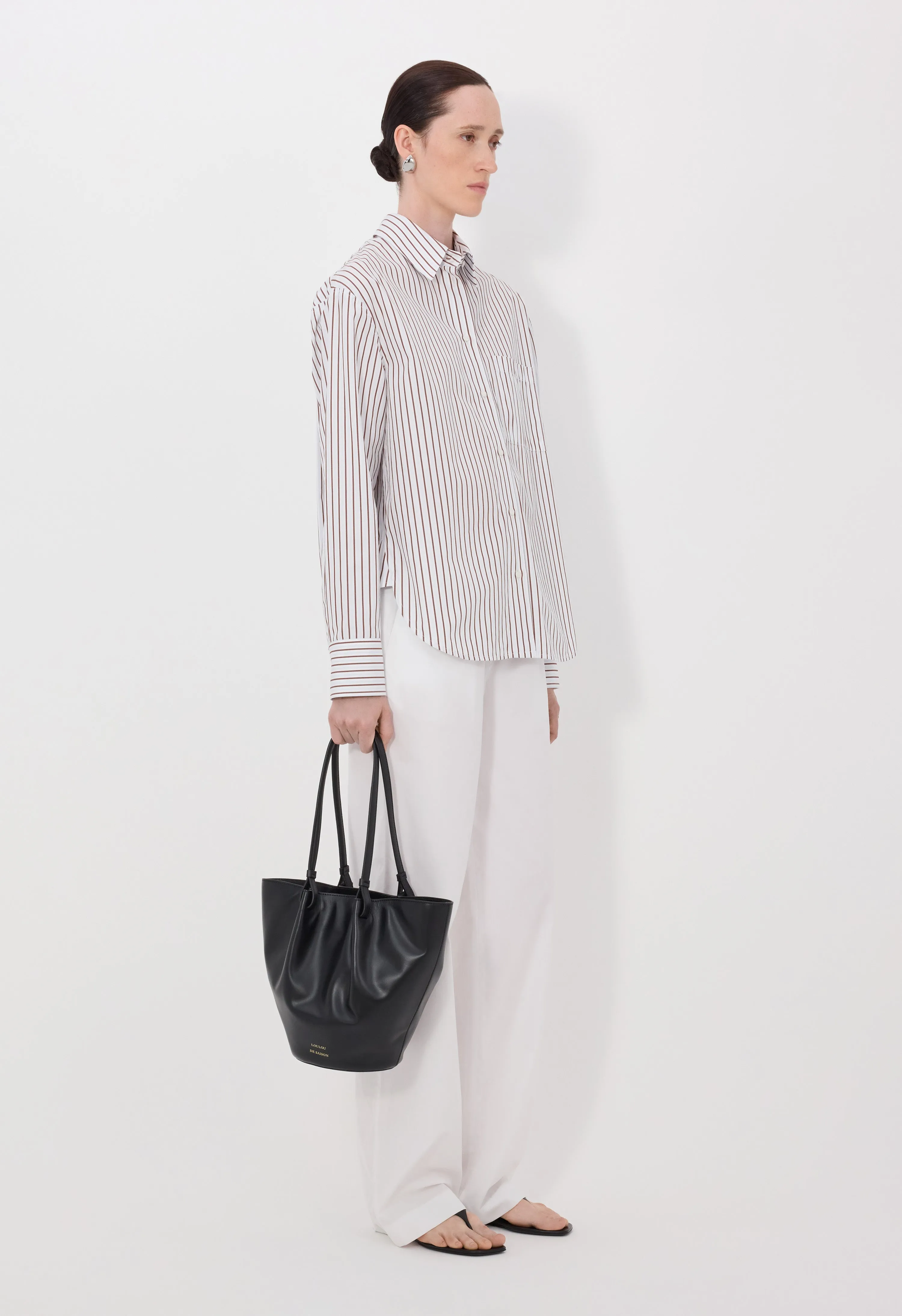 MAUD Oversized cotton poplin shirt sold by Loulou De Saison product image thumbnail 3