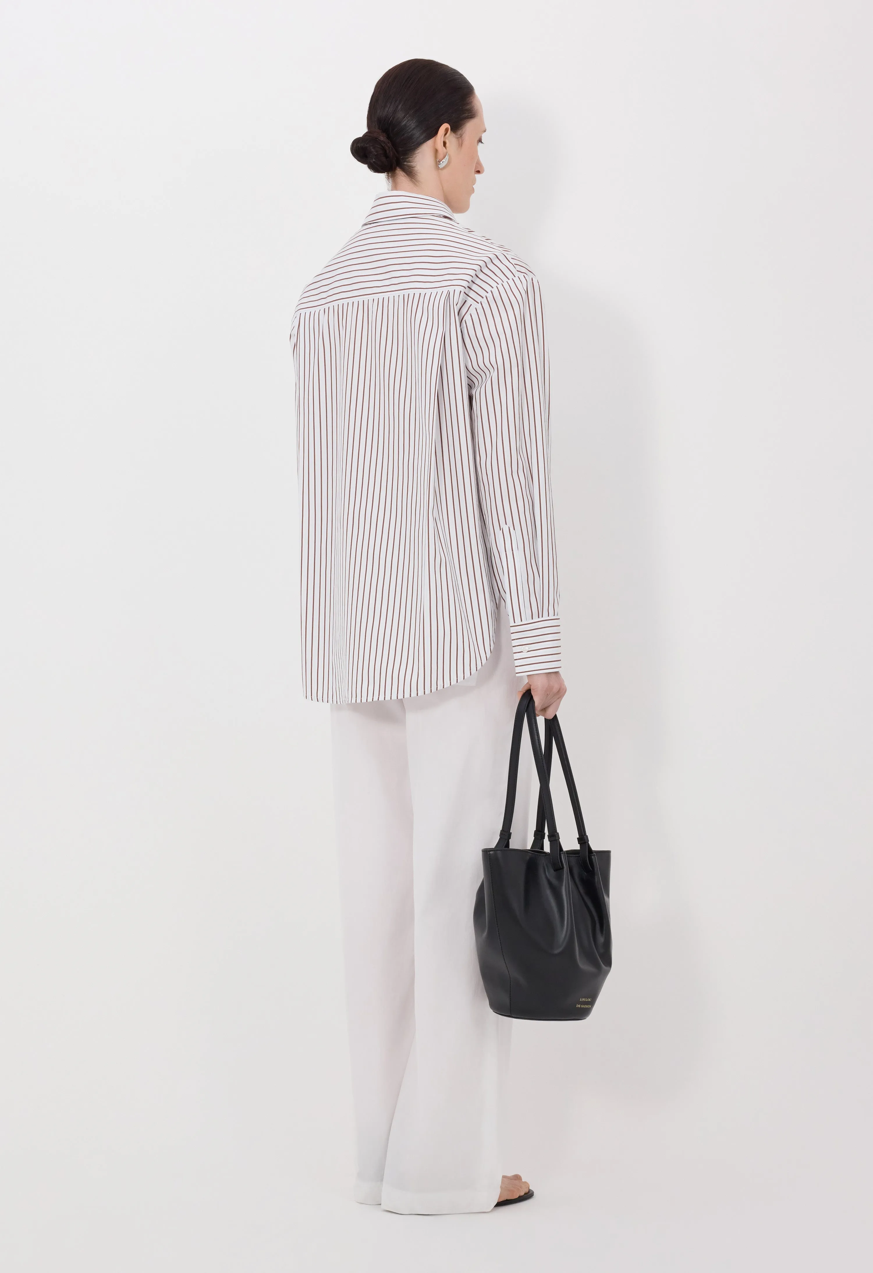 MAUD Oversized cotton poplin shirt sold by Loulou De Saison product image thumbnail 5