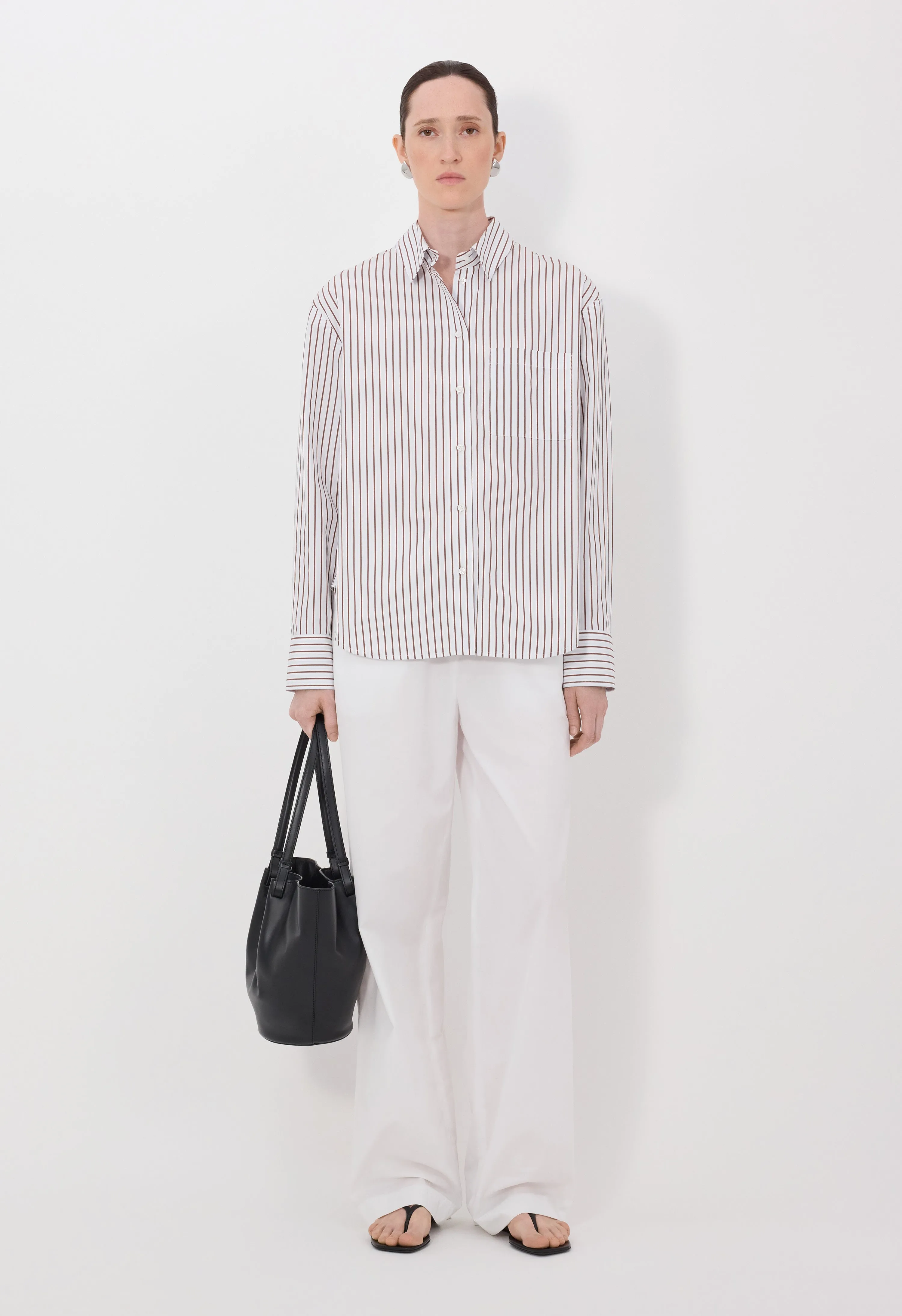 MAUD Oversized cotton poplin shirt sold by Loulou De Saison