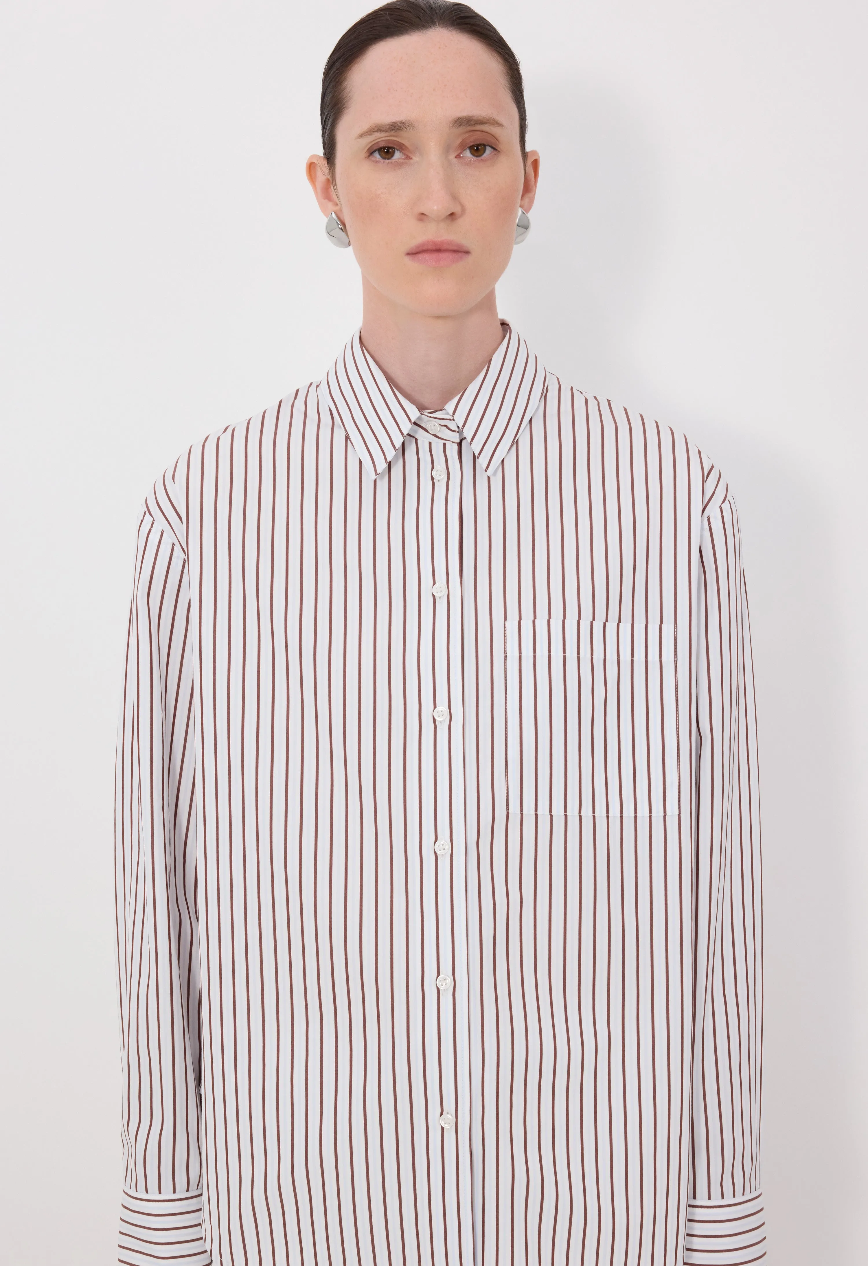 MAUD Oversized cotton poplin shirt sold by Loulou De Saison product image thumbnail 4