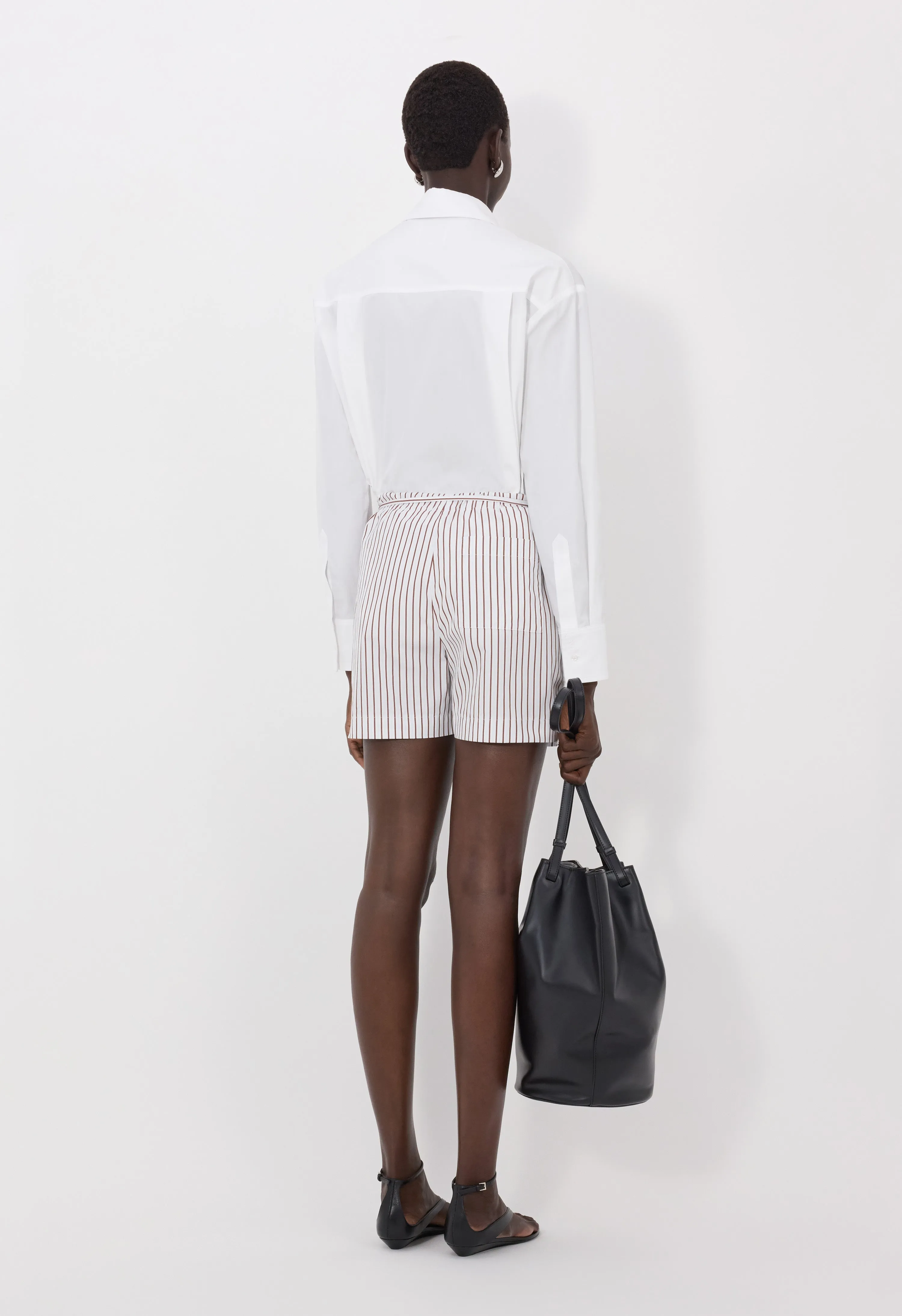 LORY Striped cotton poplin shorts sold by Loulou De Saison product image thumbnail 5