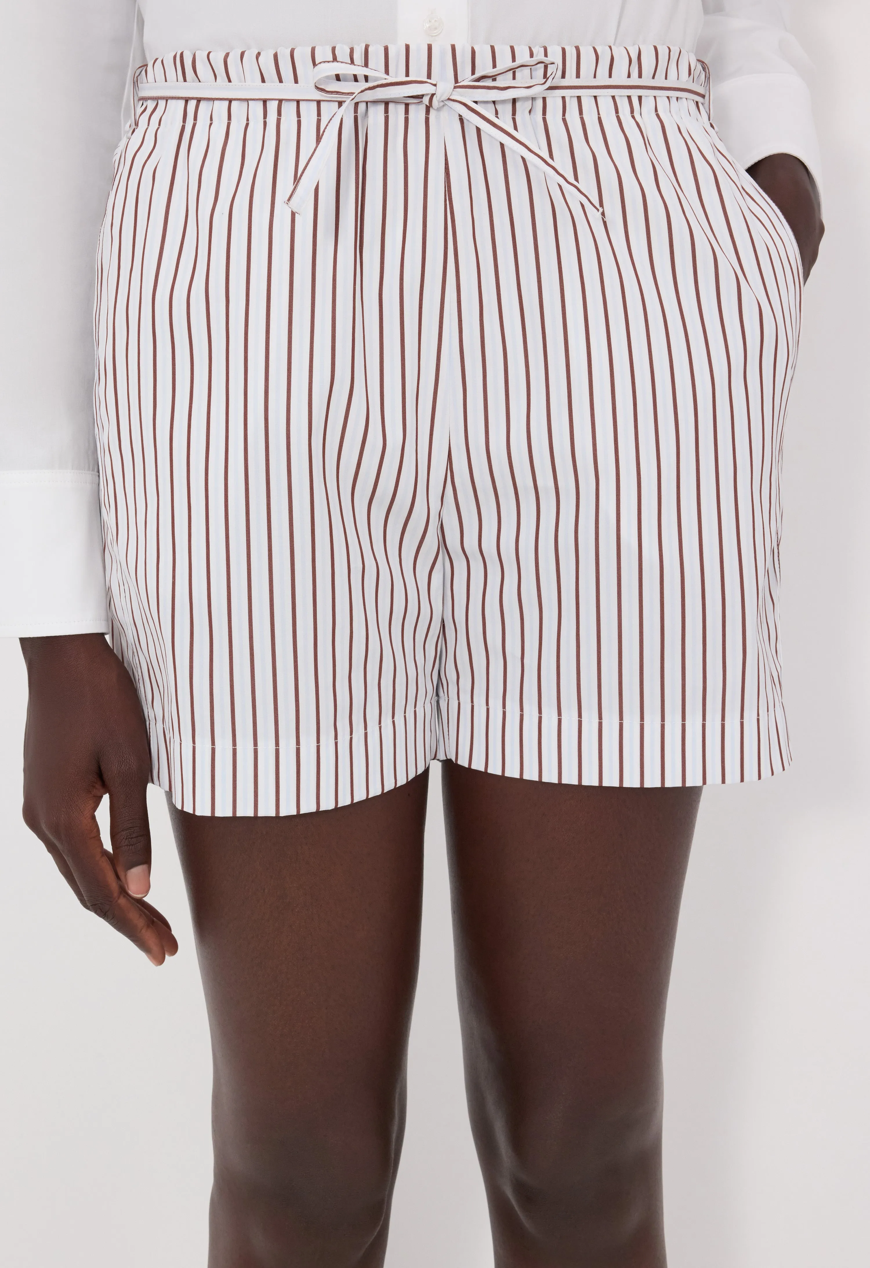 LORY Striped cotton poplin shorts sold by Loulou De Saison product image thumbnail 4