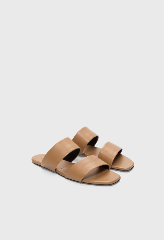KAIRO Flat slide sandals made by Loulou De Saison