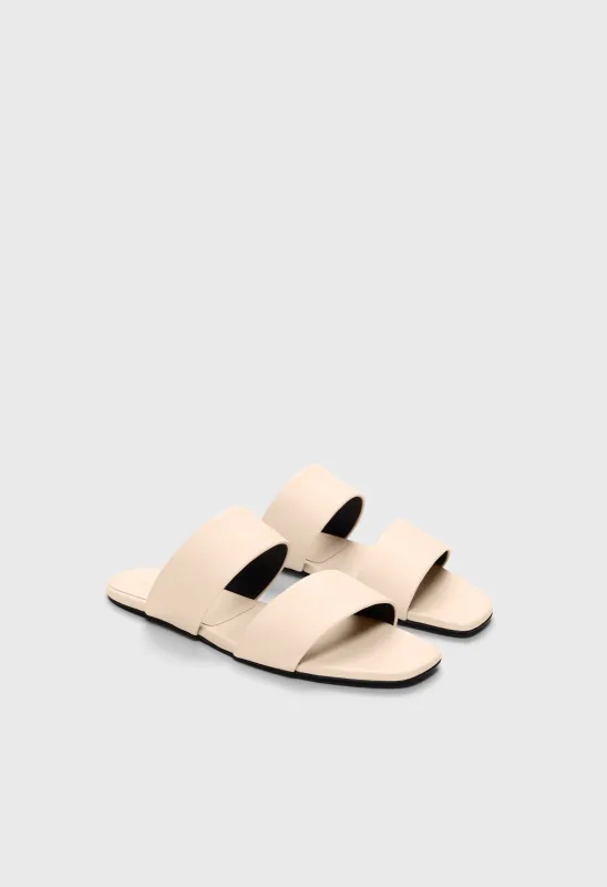 KAIRO Flat slide sandals made by Loulou De Saison