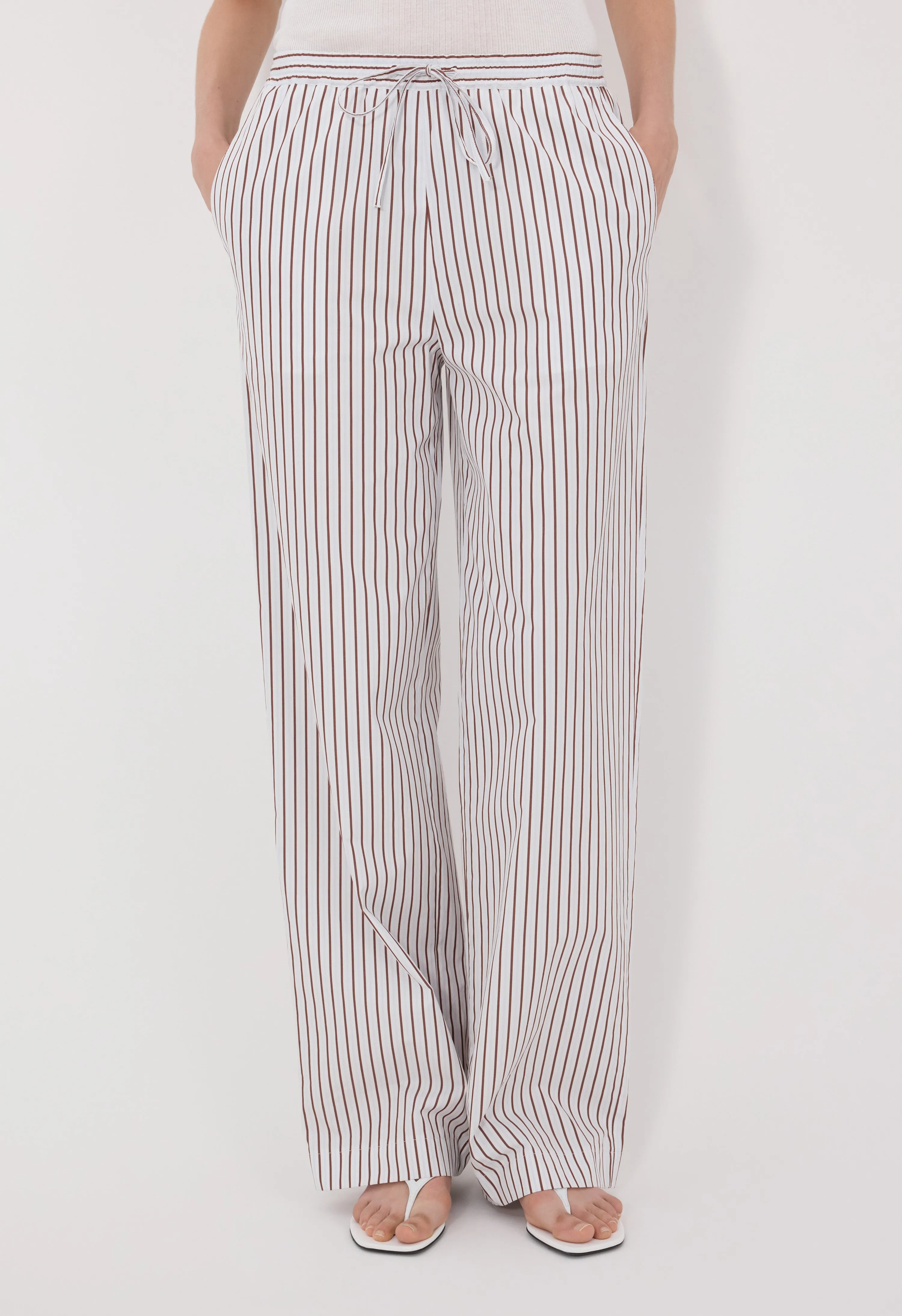 CISCO Striped cotton poplin trousers sold by Loulou De Saison product image thumbnail 4