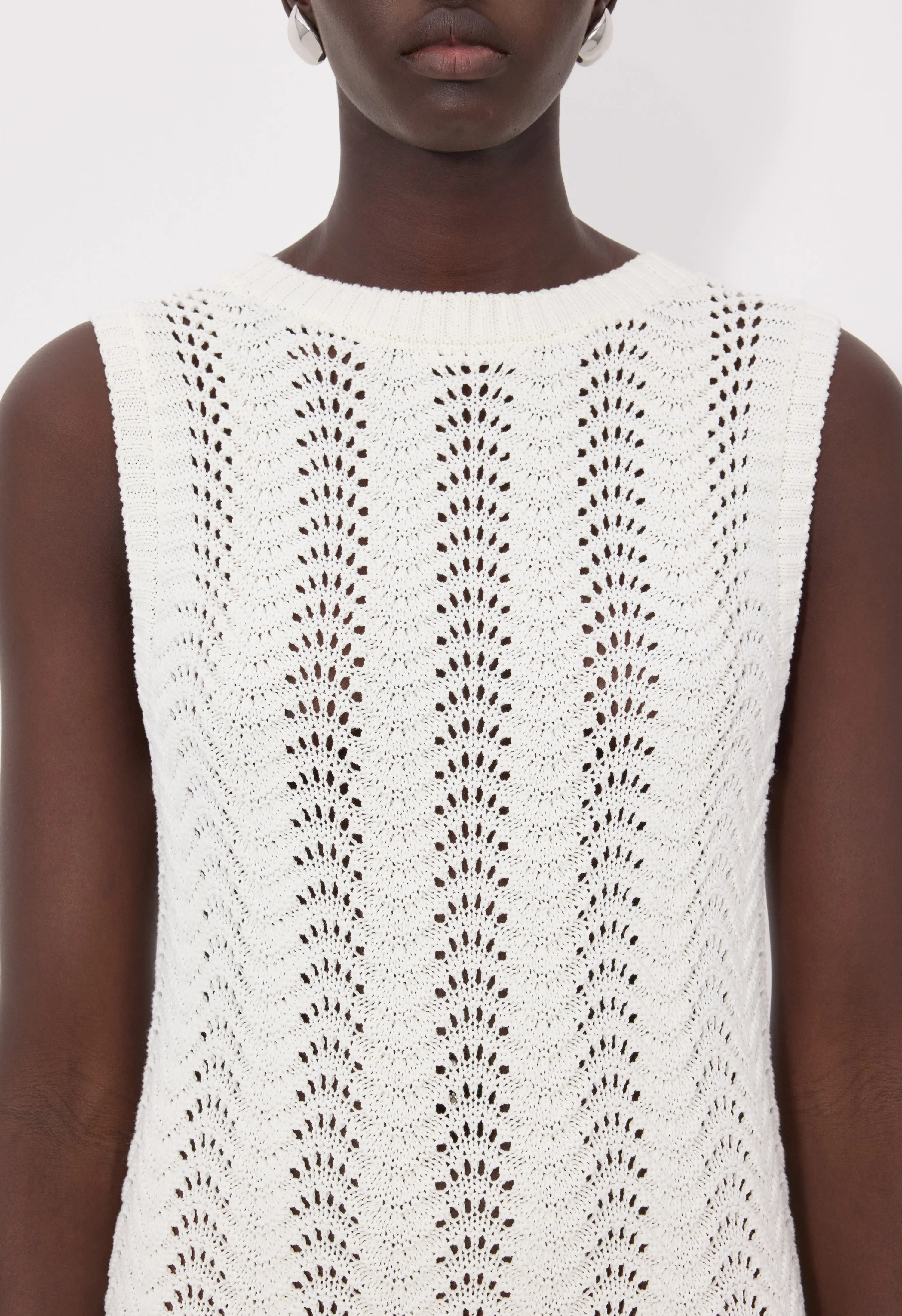 YOKO Sleeveless Ottoman crochet dress sold by Loulou De Saison product image thumbnail 4