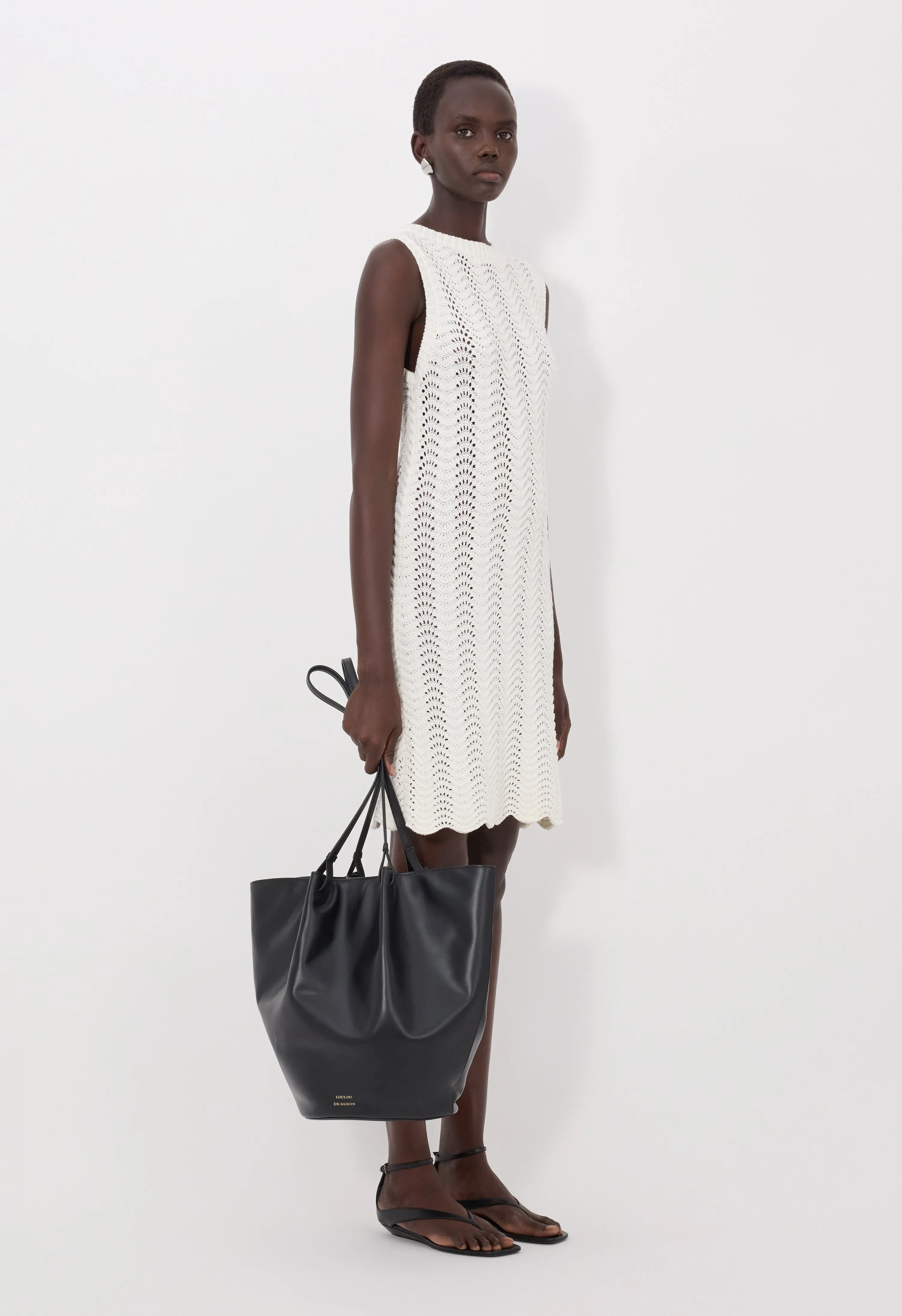 YOKO Sleeveless Ottoman crochet dress sold by Loulou De Saison product image thumbnail 3