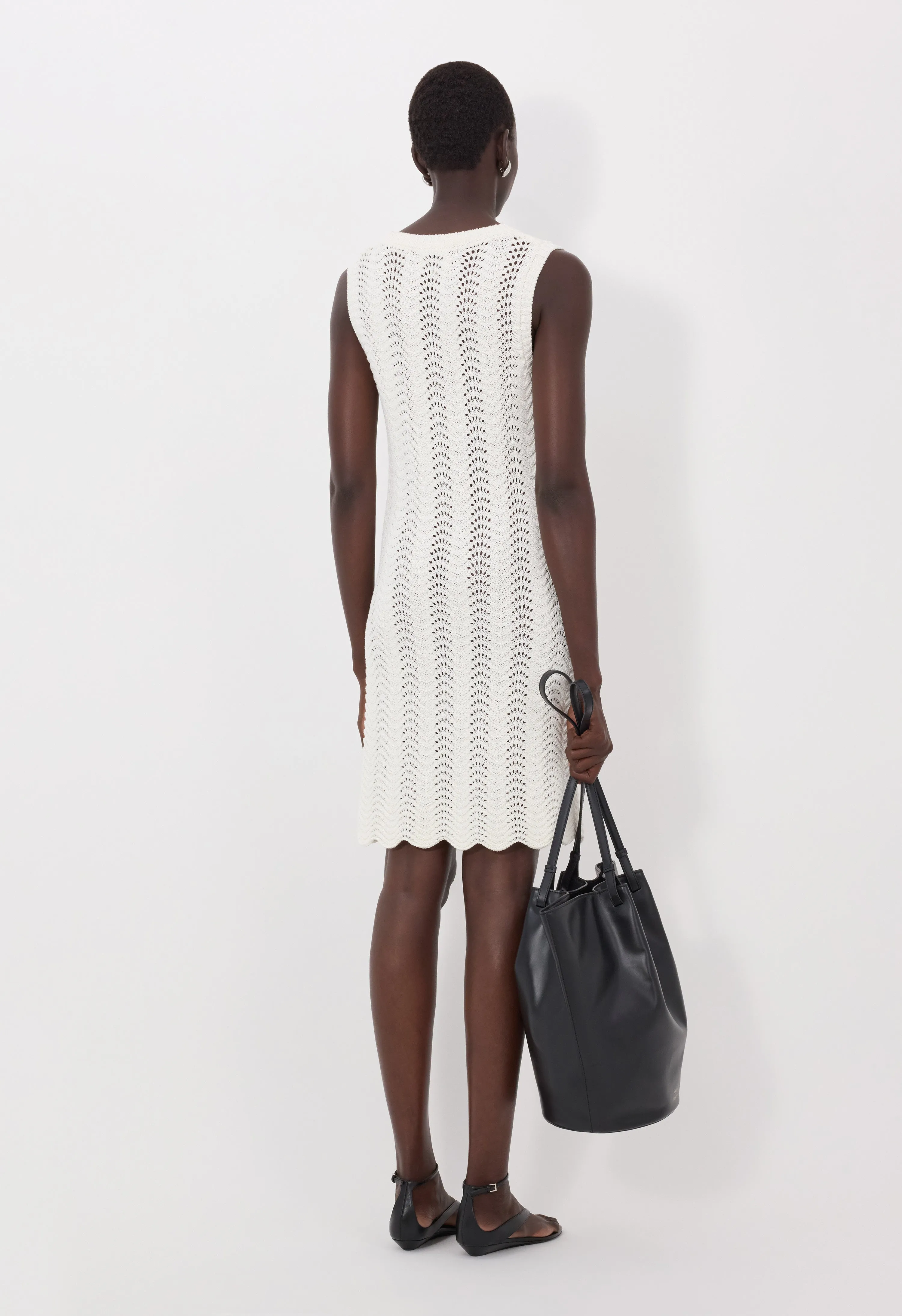 YOKO Sleeveless Ottoman crochet dress sold by Loulou De Saison product image thumbnail 5