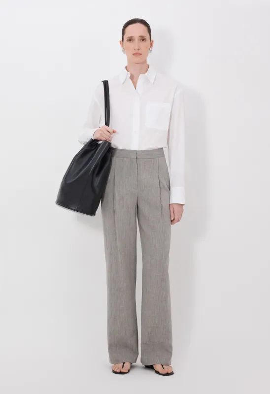 HAMET Tailored linen cotton trousers made by Loulou De Saison
