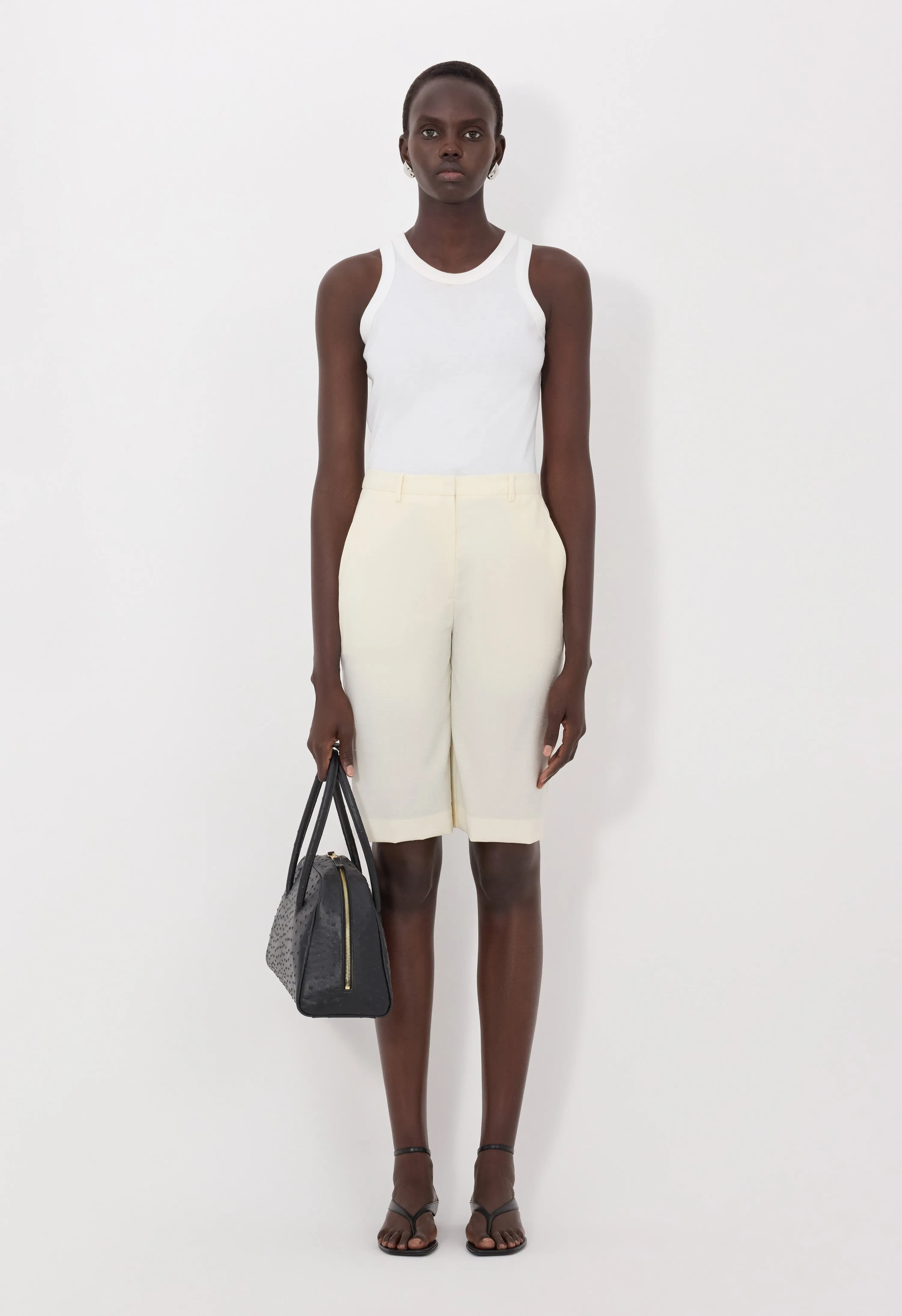 RAY Wool and silk bermuda shorts sold by Loulou De Saison