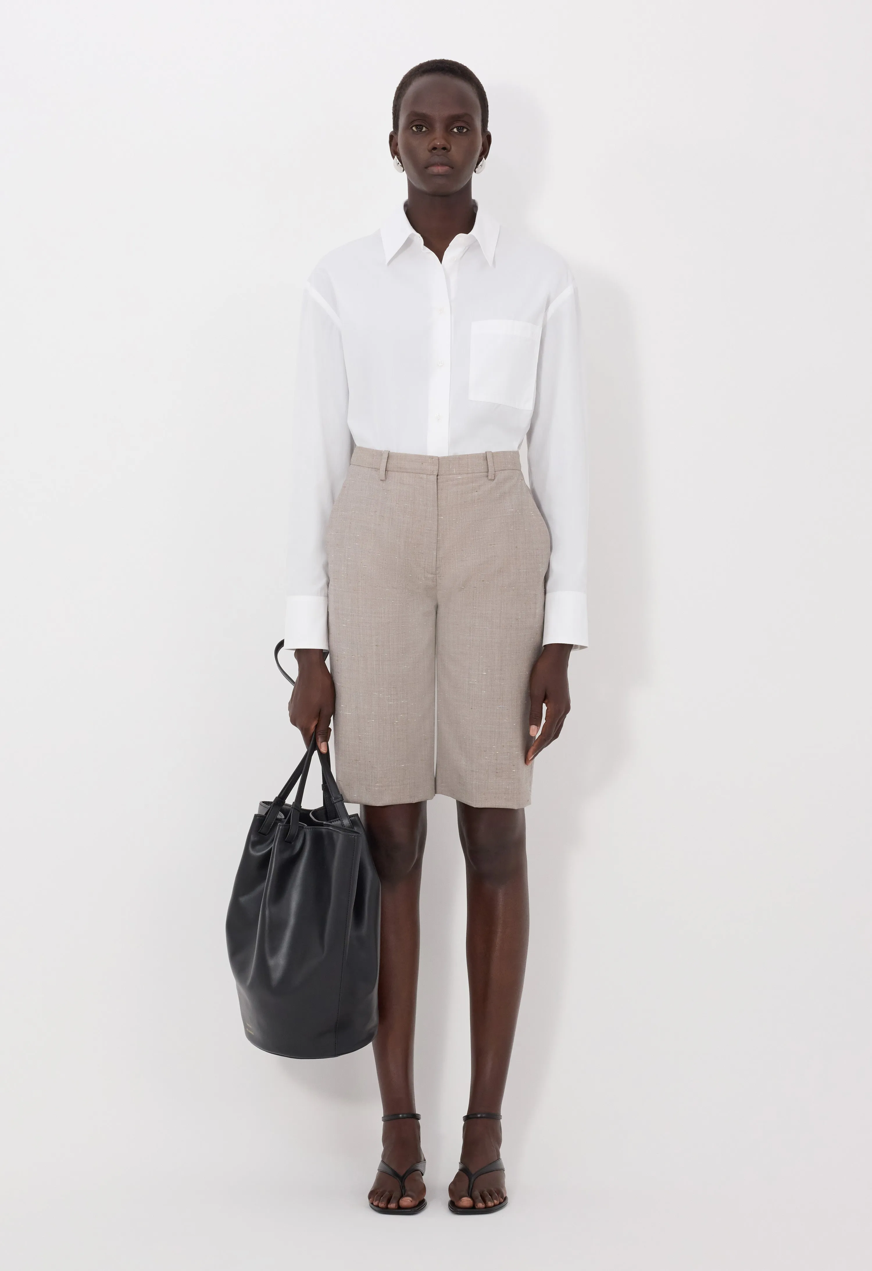RAY Wool and silk bermuda shorts sold by Loulou De Saison