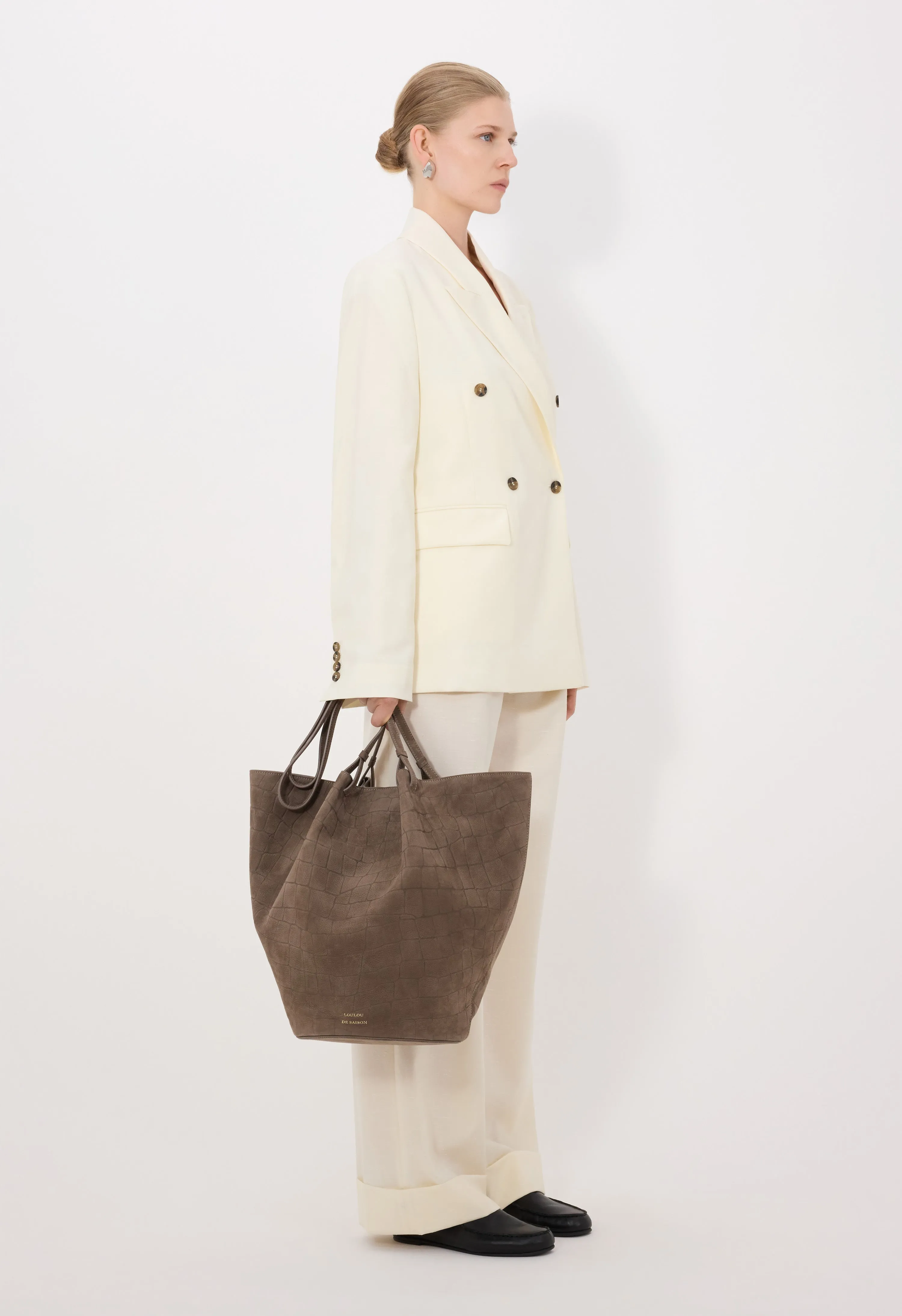 NORMA Wool and silk double breasted jacket sold by Loulou De Saison product image thumbnail 3