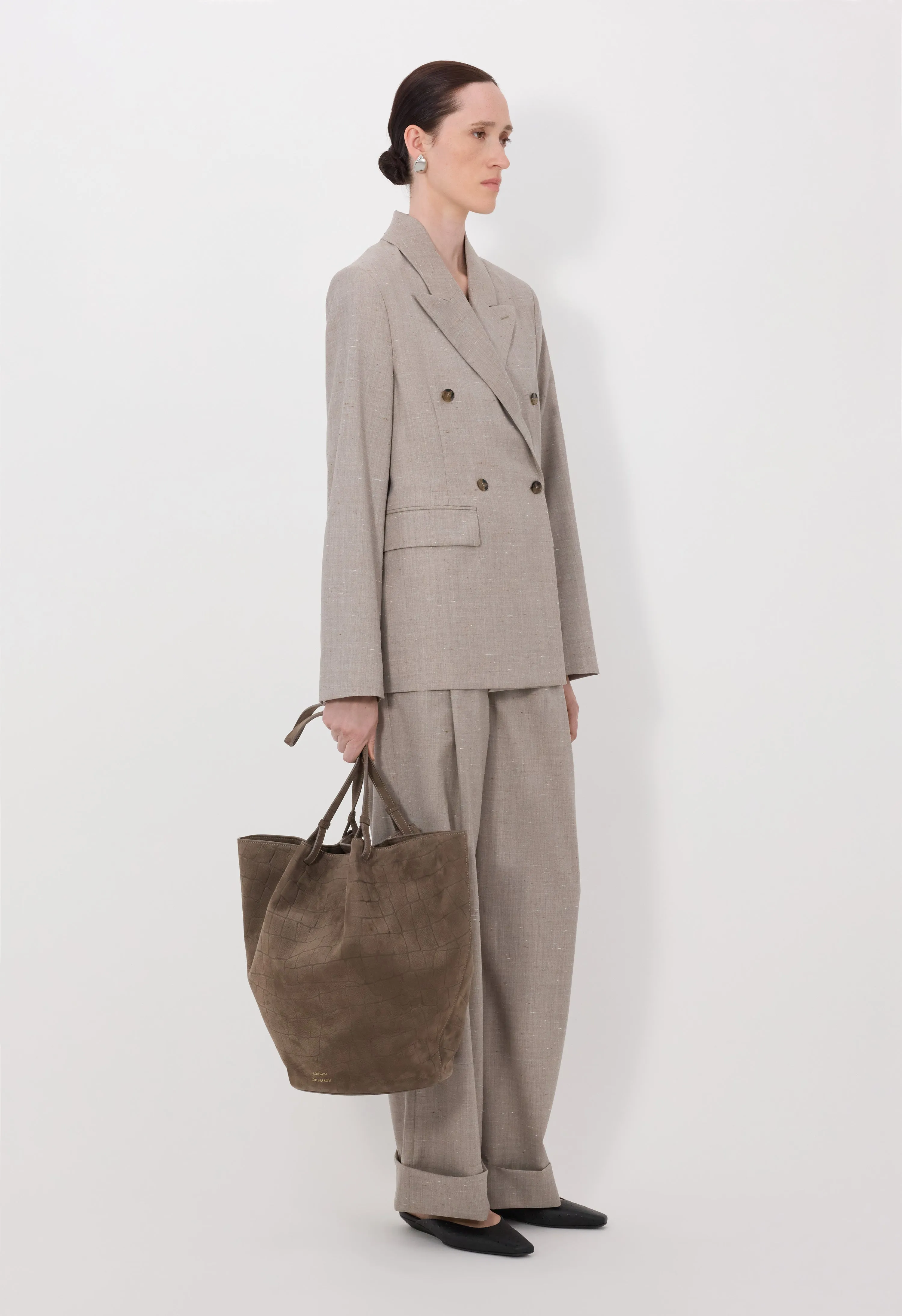 NORMA Wool and silk double breasted jacket sold by Loulou De Saison product image thumbnail 3