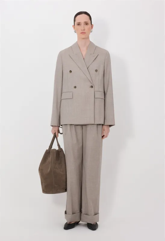 NORMA Wool and silk double breasted jacket sold by Loulou De Saison