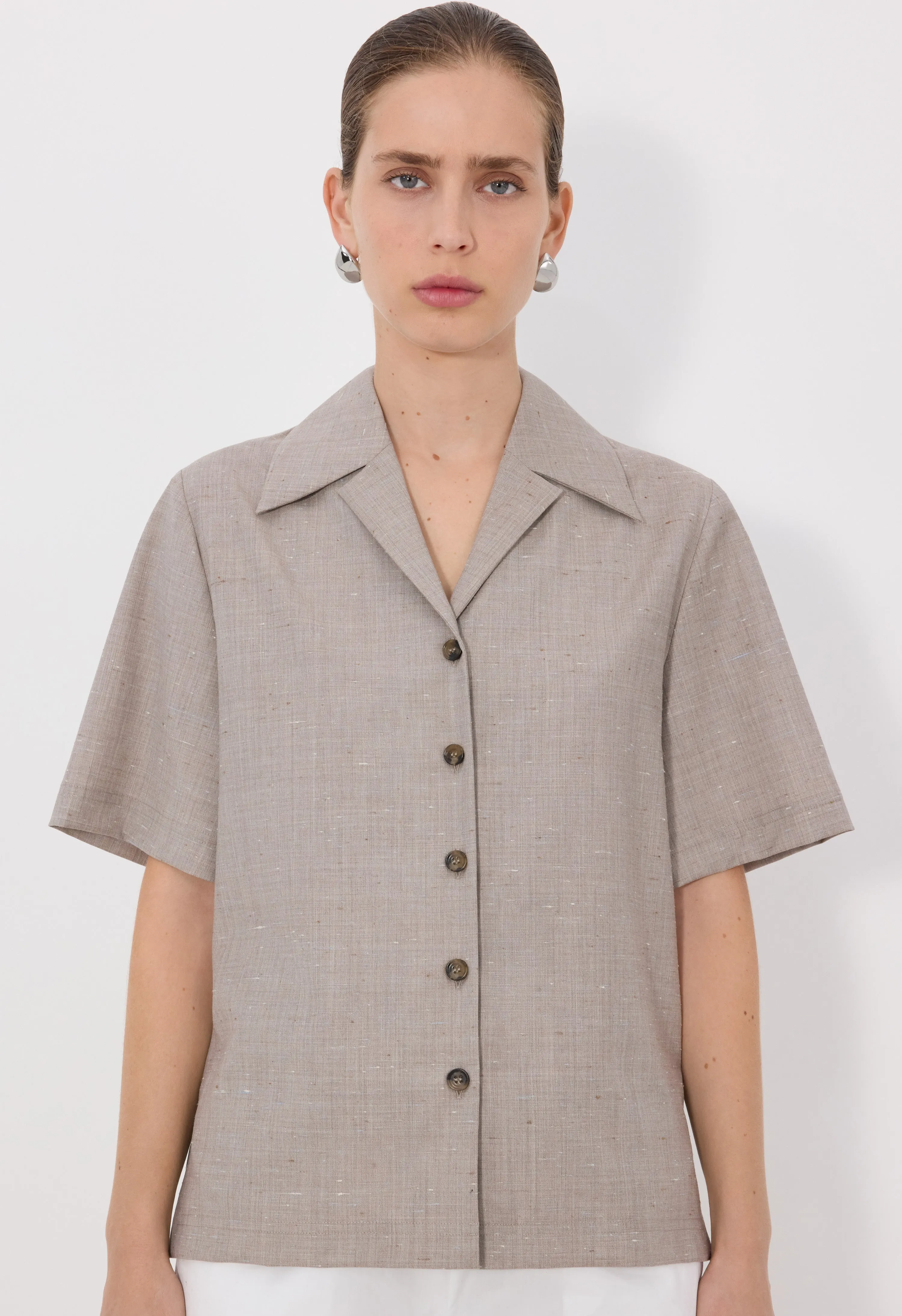 BOA Oversized short-sleeve shirt sold by Loulou De Saison product image thumbnail 4