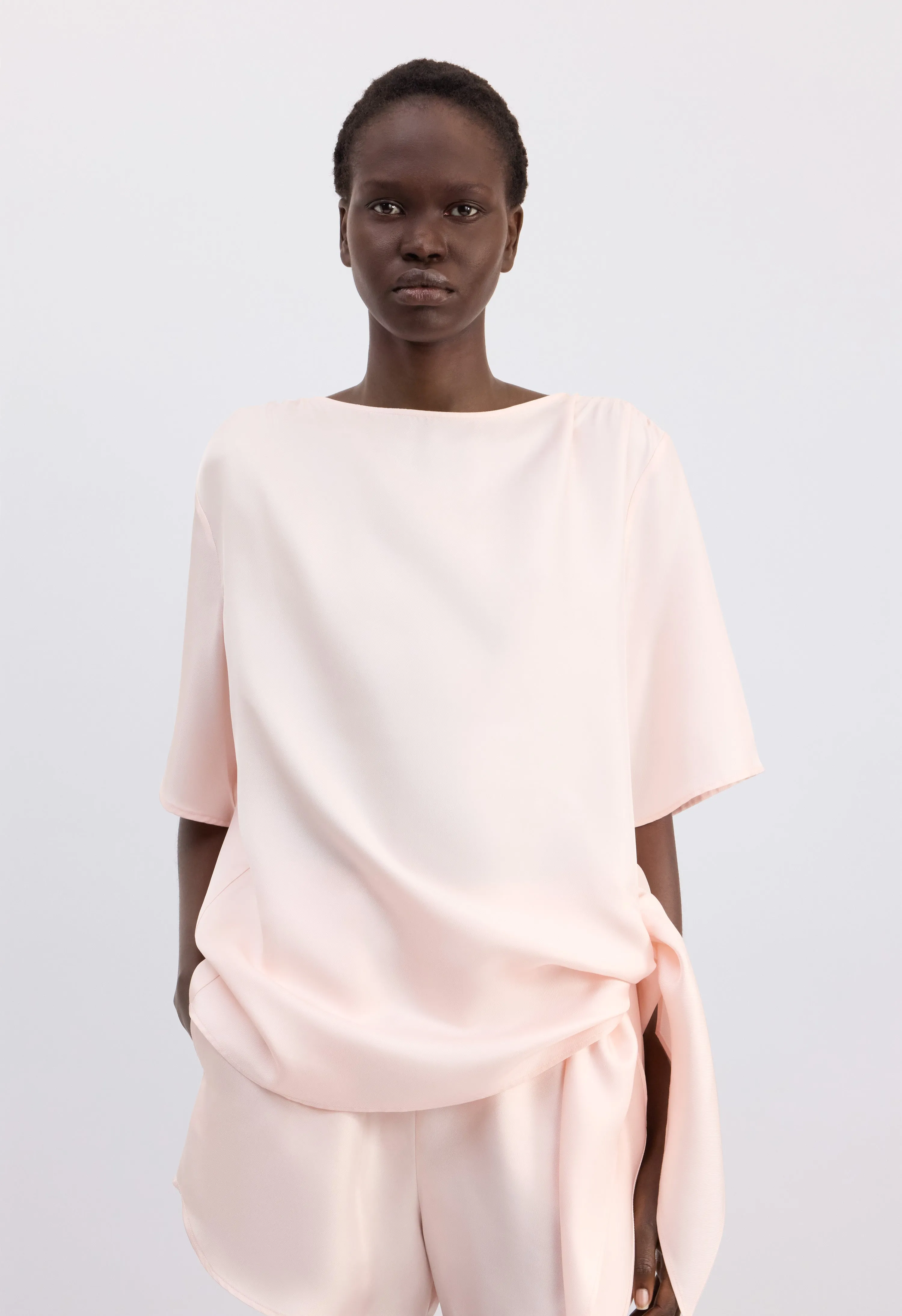 MANO Asymmetric silk top sold by Loulou De Saison product image thumbnail 4