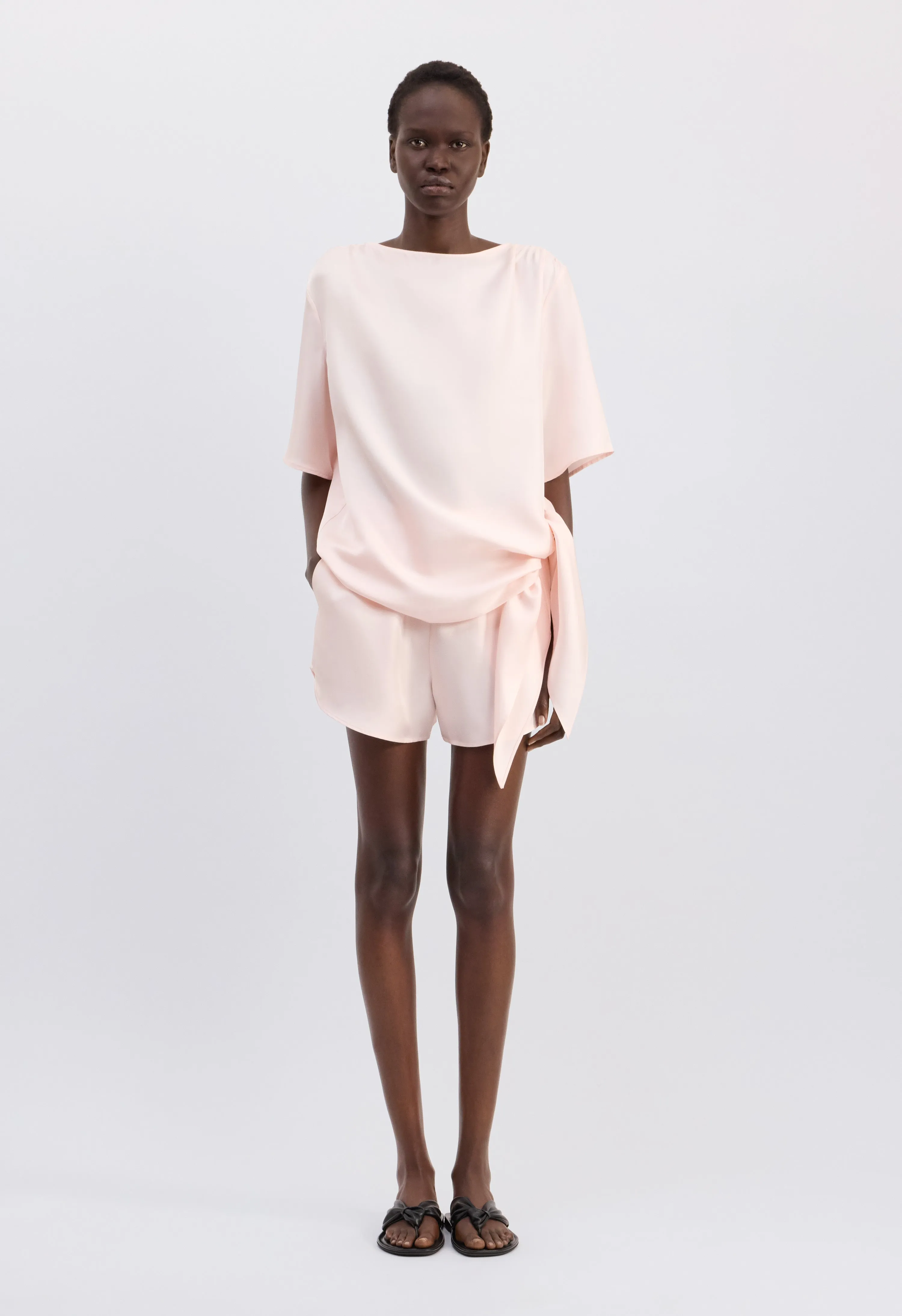MANO Asymmetric silk top sold by Loulou De Saison