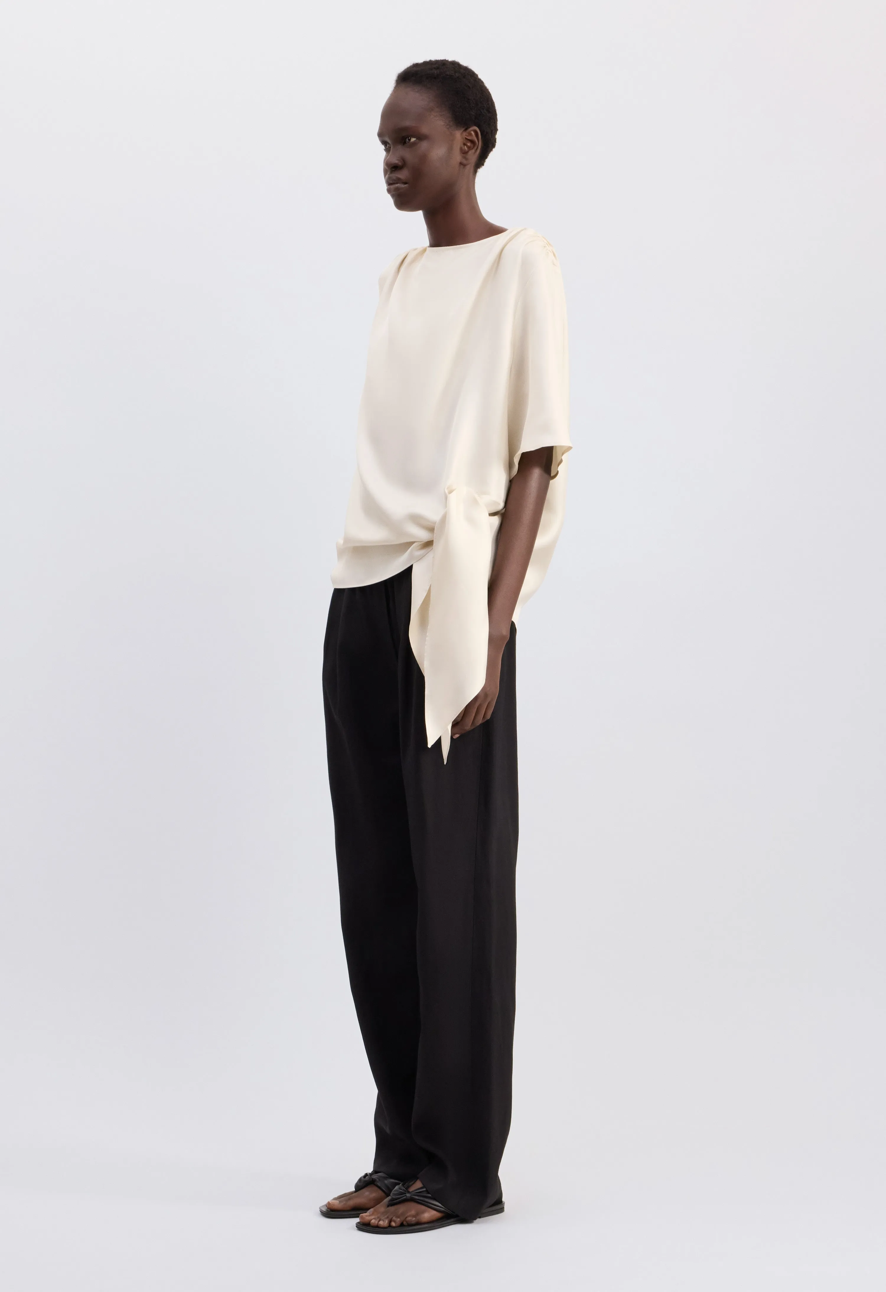 MANO Asymmetric silk top sold by Loulou De Saison product image thumbnail 3