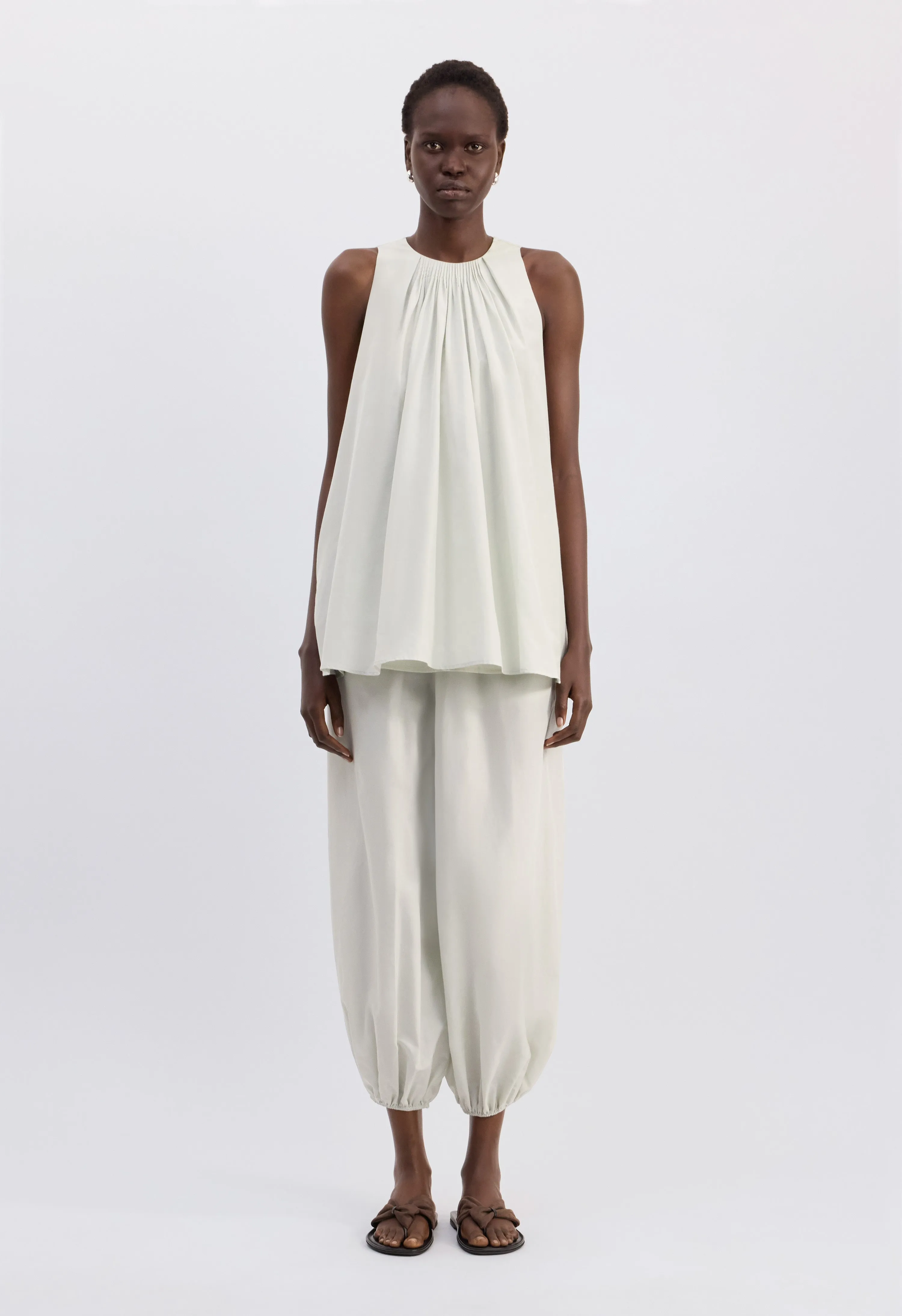 LIAO Flaring gathered top sold by Loulou De Saison