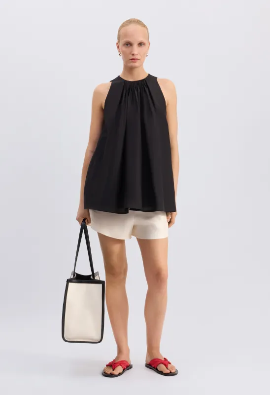 LIAO Flaring gathered top made by Loulou De Saison