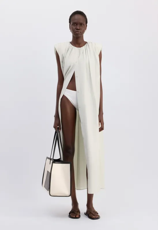 CORA Midi cotton silk voile dress made by Loulou De Saison