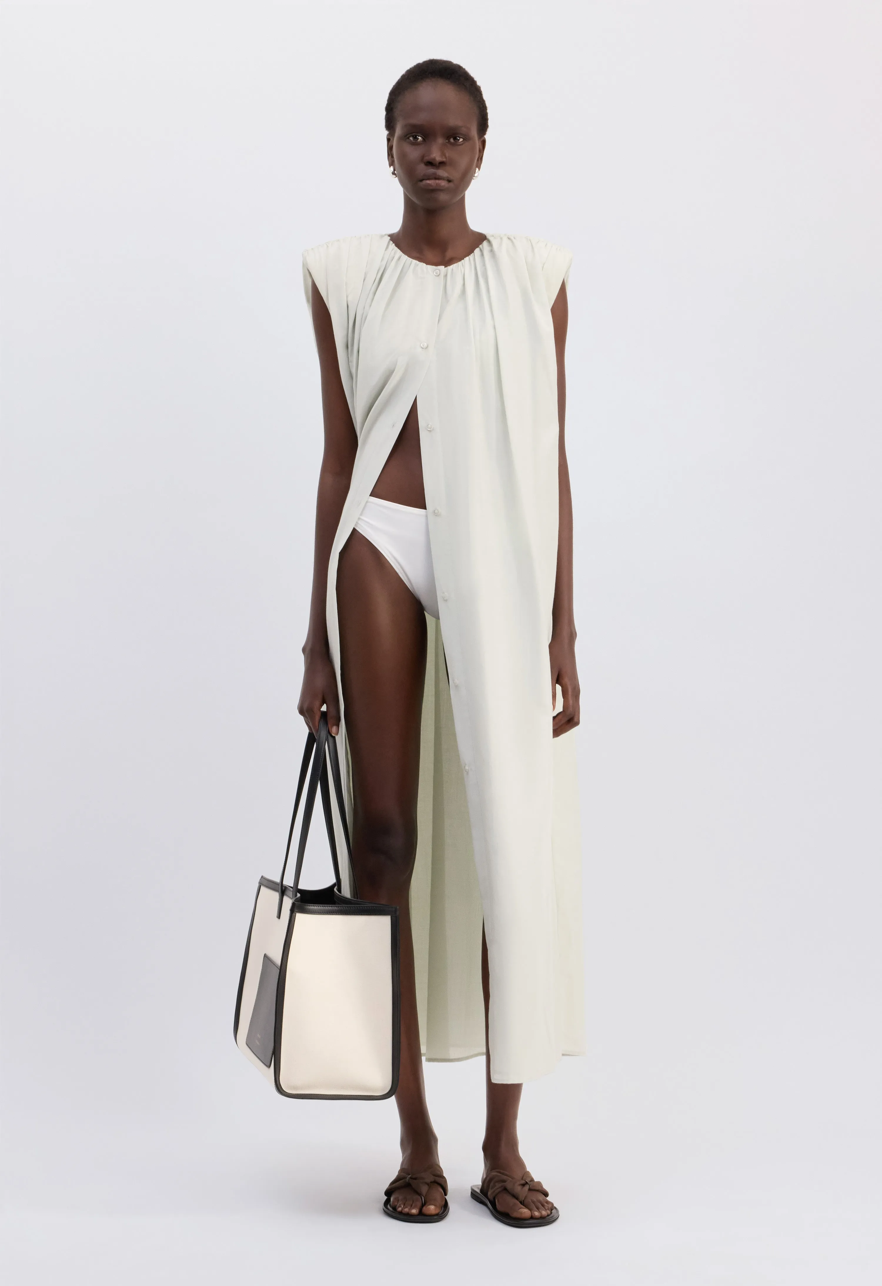 CORA Midi cotton silk voile dress sold by Loulou De Saison