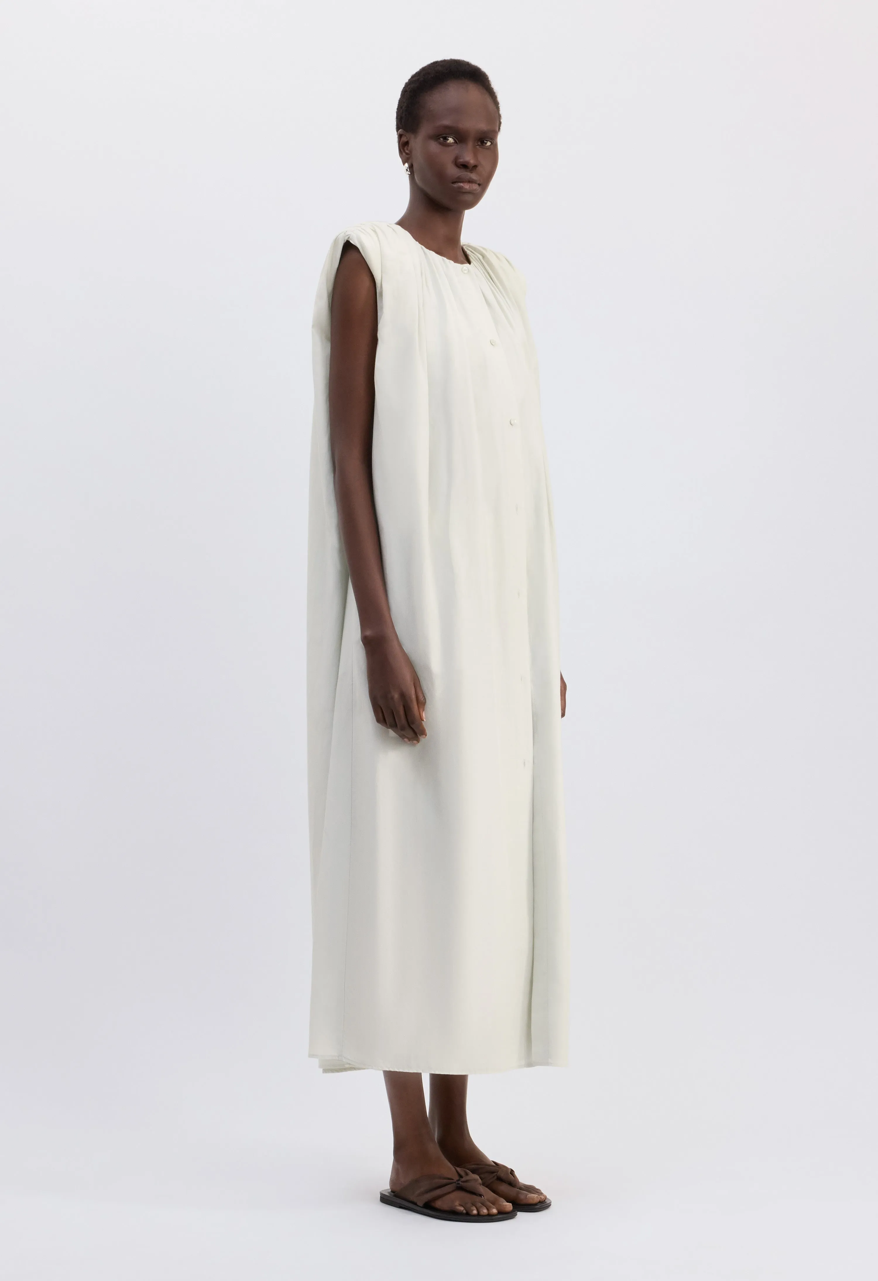 CORA Midi cotton silk voile dress sold by Loulou De Saison product image thumbnail 3