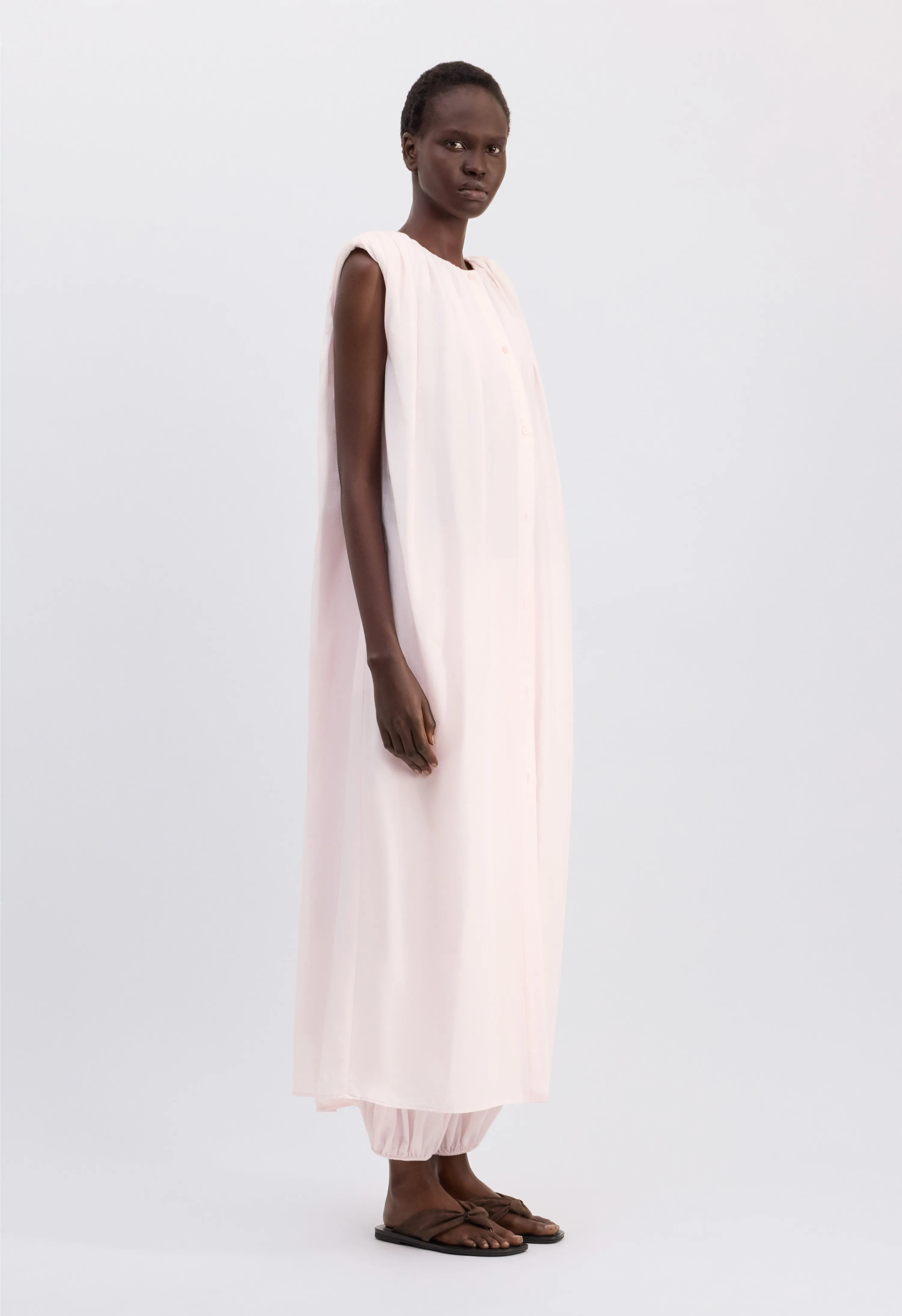 CORA Midi cotton silk voile dress sold by Loulou De Saison product image thumbnail 3