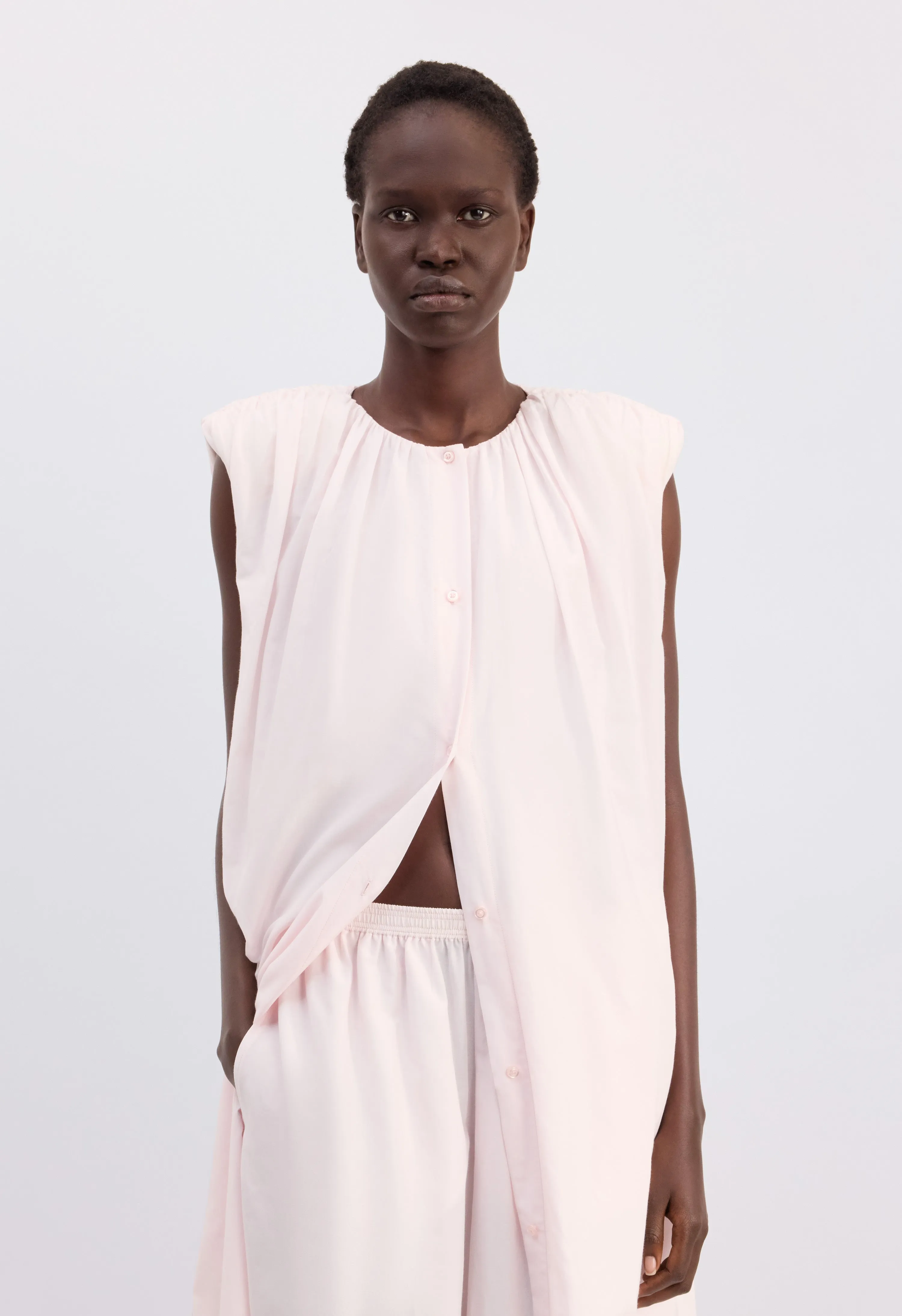 CORA Midi cotton silk voile dress sold by Loulou De Saison product image thumbnail 4