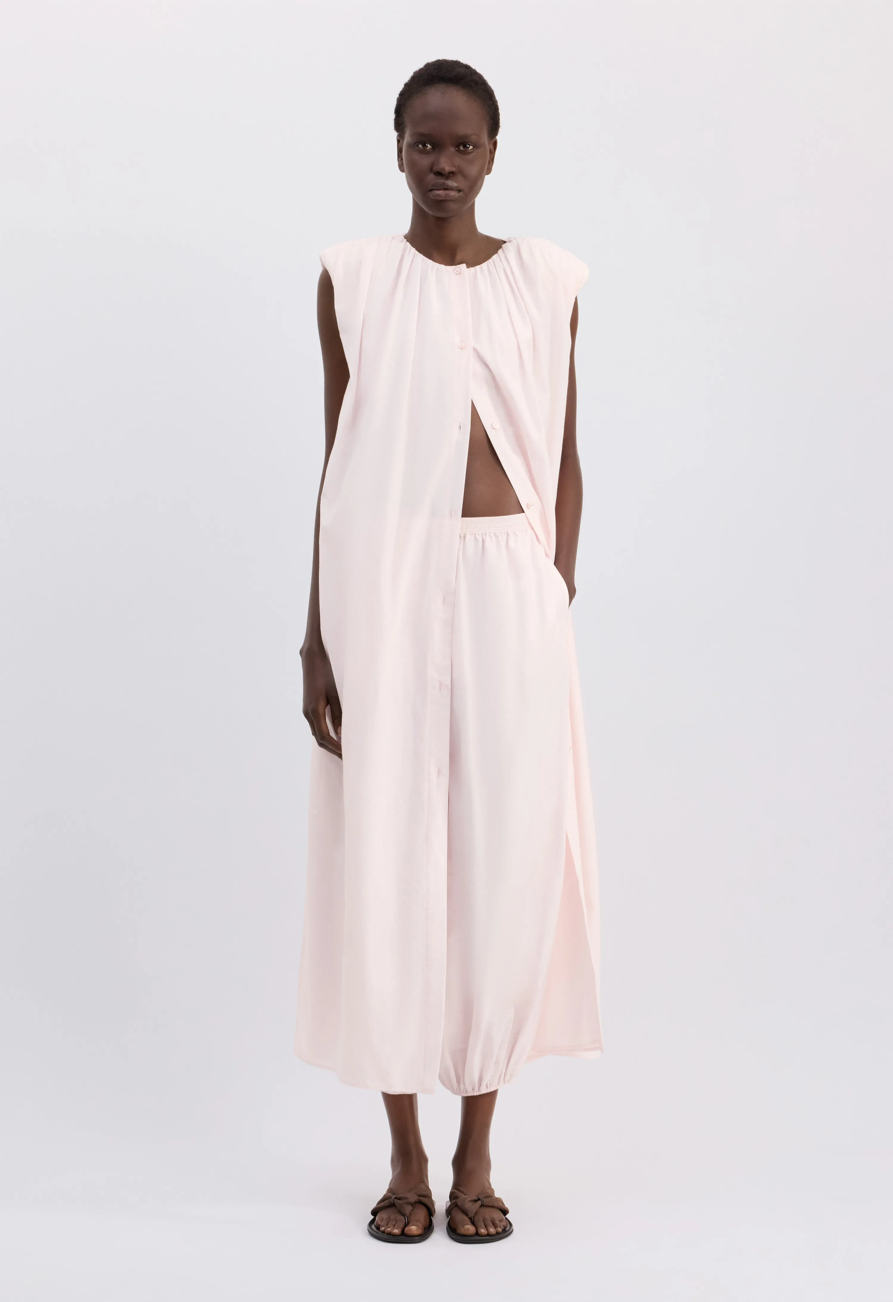 CORA Midi cotton silk voile dress sold by Loulou De Saison