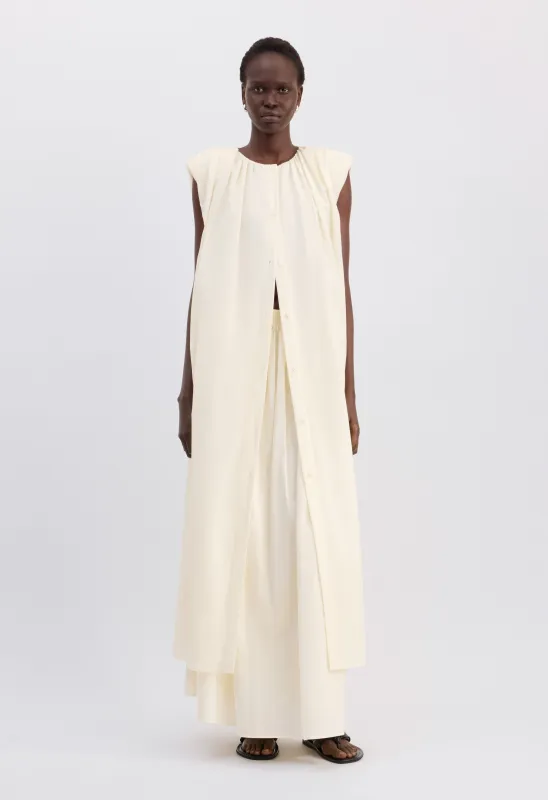 CORA Midi cotton silk voile dress made by Loulou De Saison