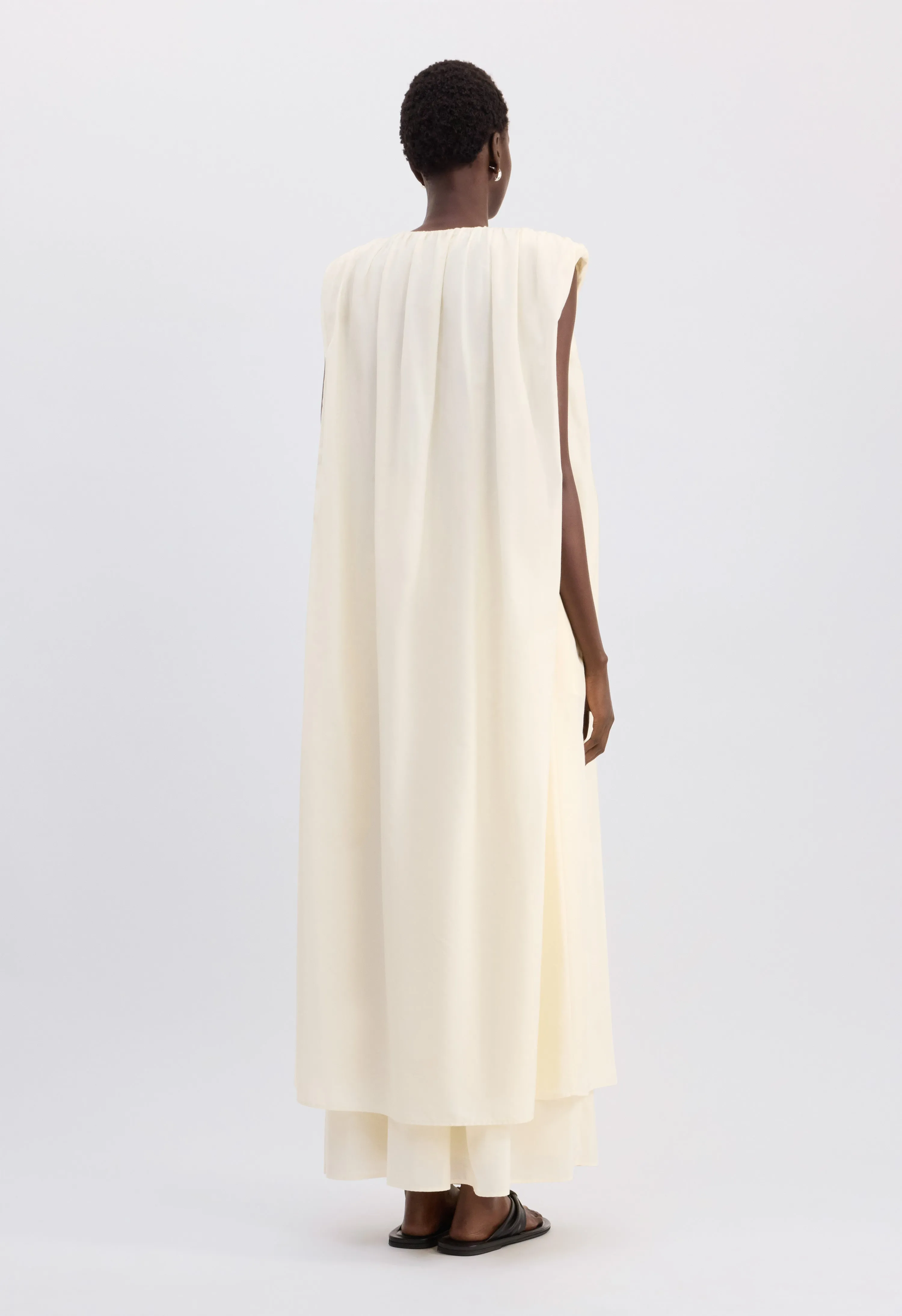 CORA Midi cotton silk voile dress sold by Loulou De Saison product image thumbnail 5