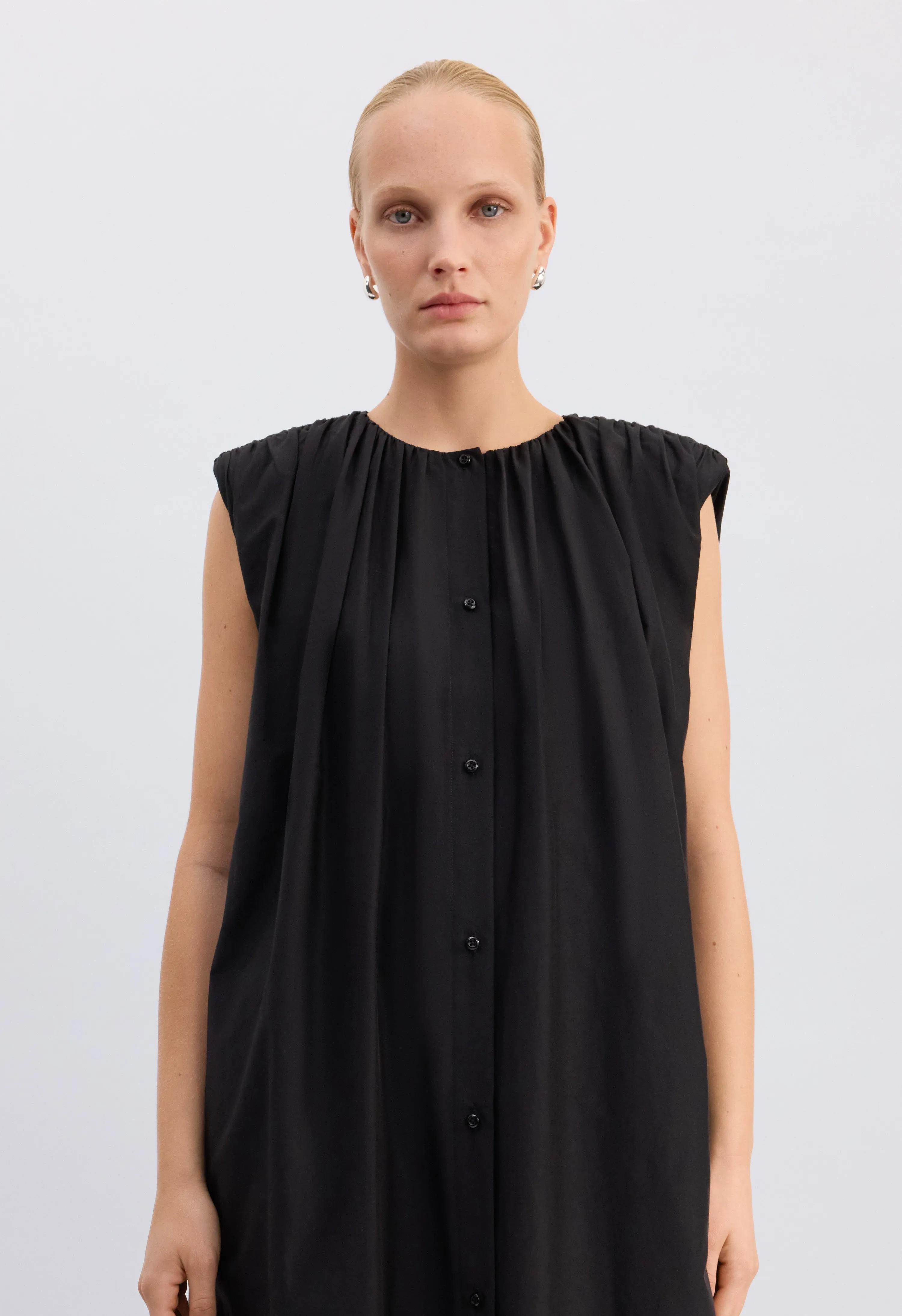 CORA Midi cotton silk voile dress sold by Loulou De Saison product image thumbnail 4