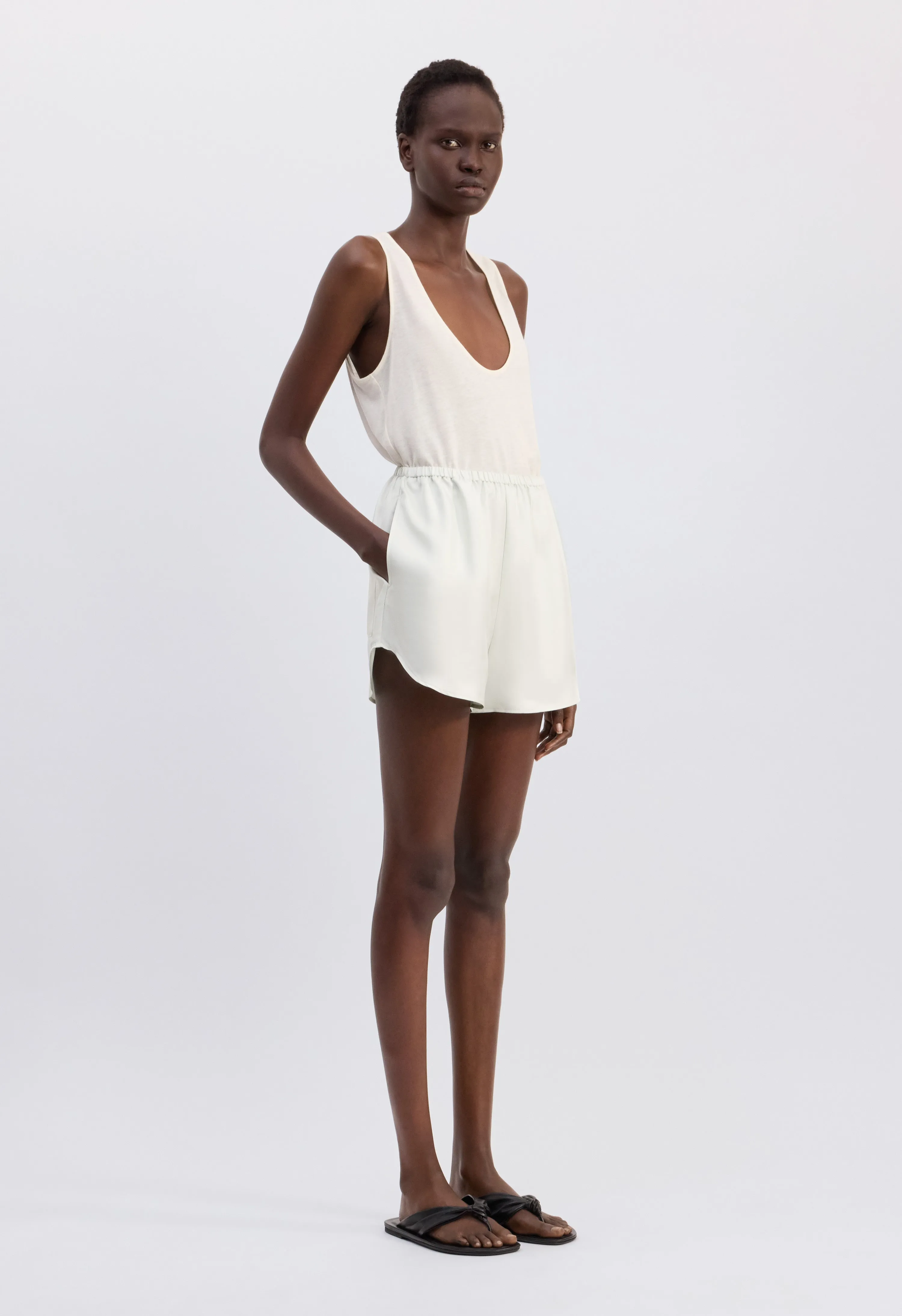 CABO Elasticated silk shorts sold by Loulou De Saison product image thumbnail 3