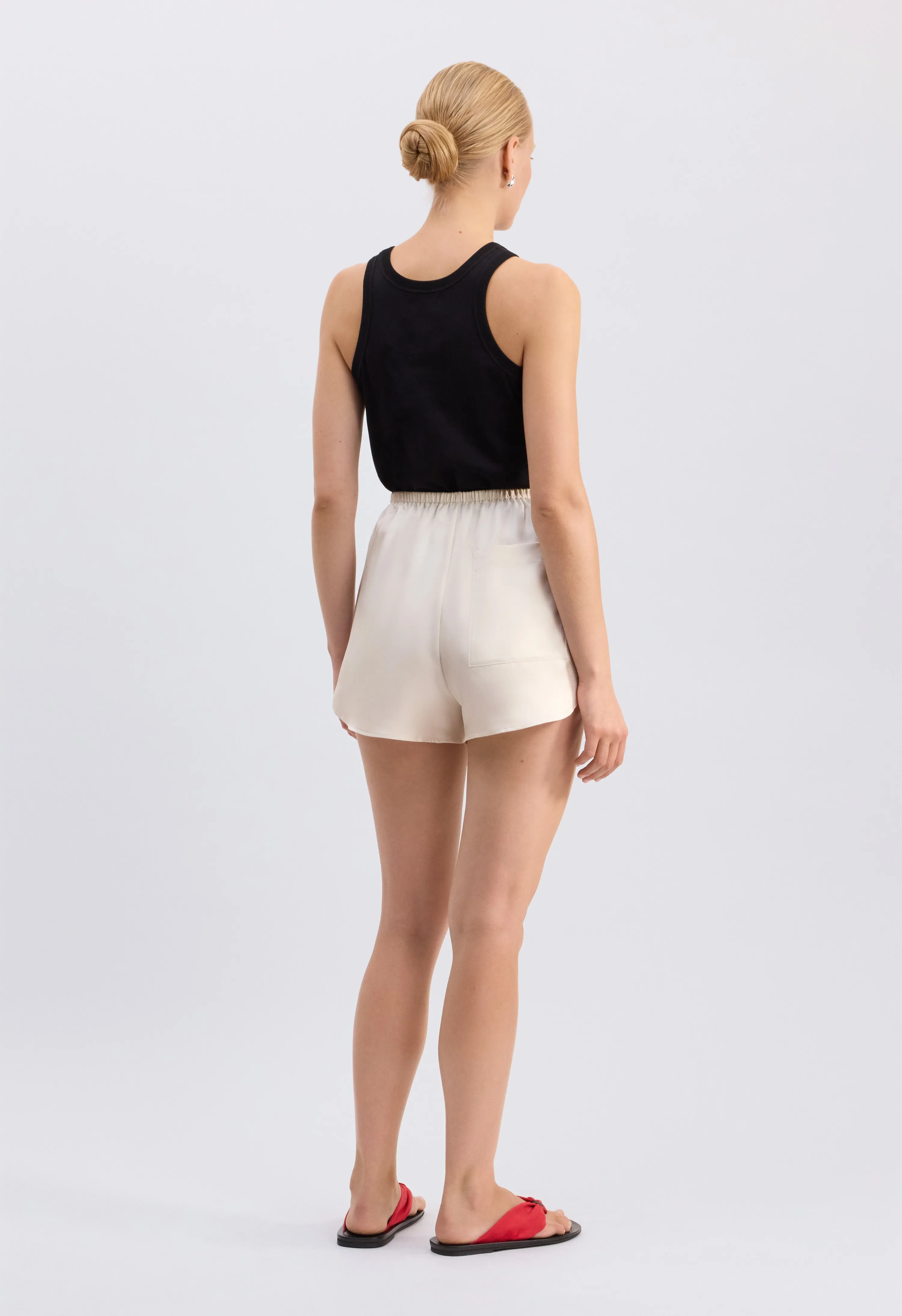 CABO Elasticated silk shorts sold by Loulou De Saison product image thumbnail 5