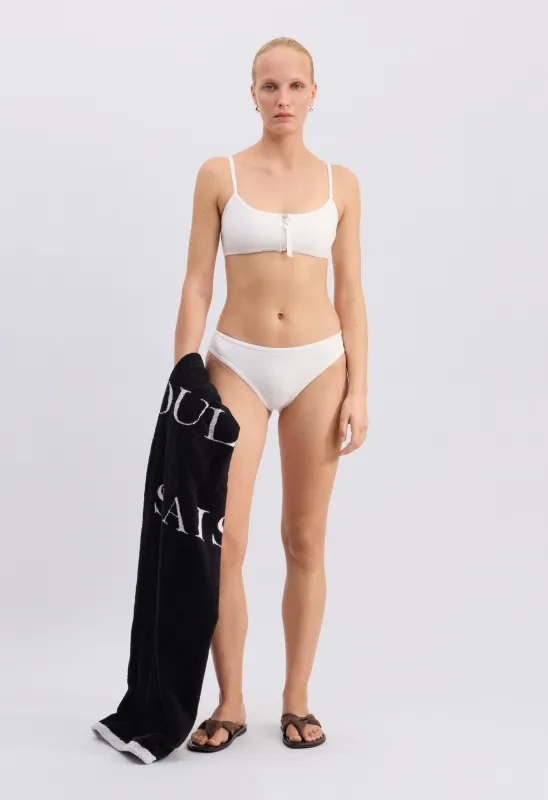OLGA TOP Zipped bikini top made by Loulou De Saison
