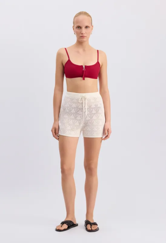 OLGA TOP Zipped bikini top made by Loulou De Saison