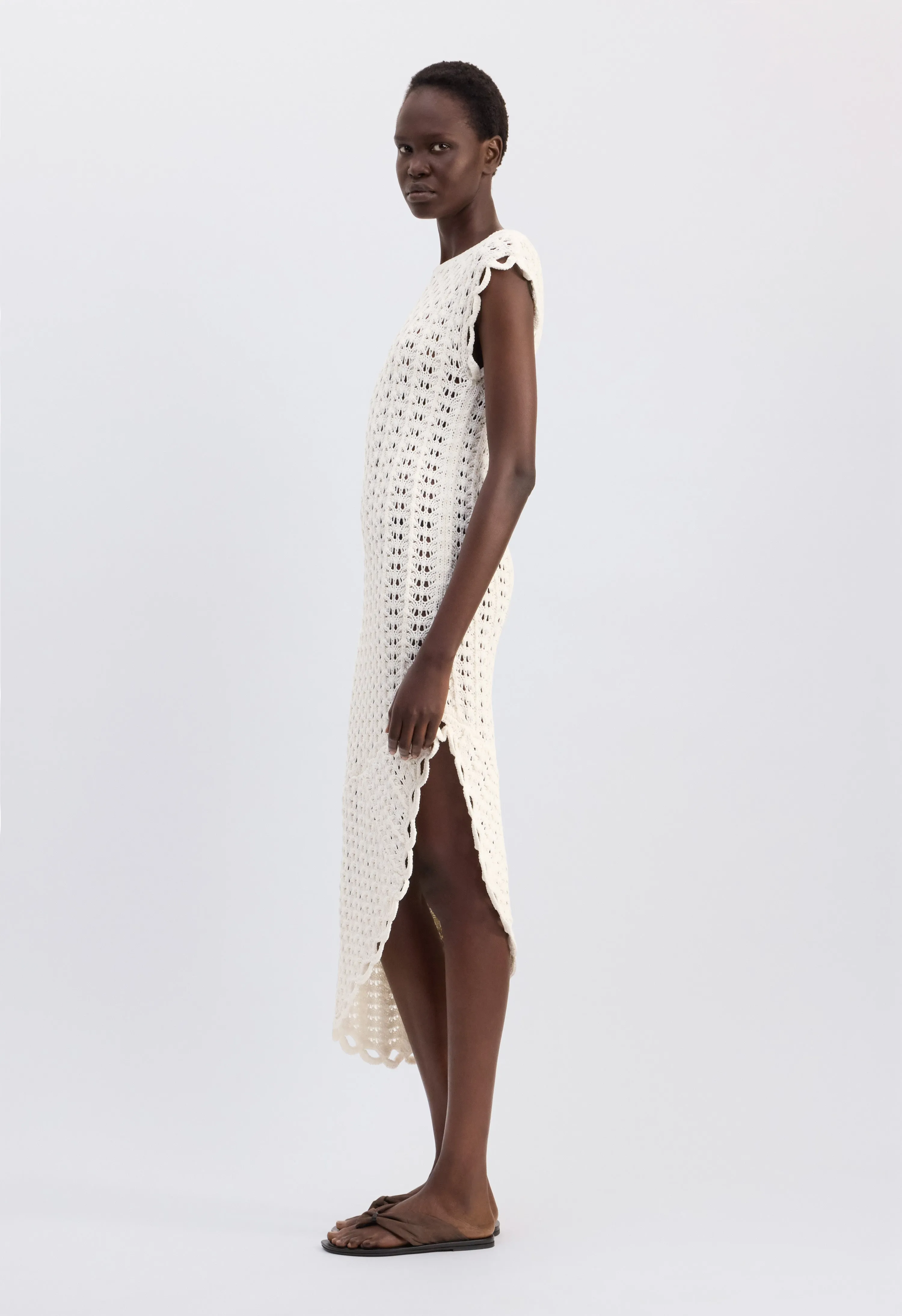 MALENA Ruffled crochet dress sold by Loulou De Saison product image thumbnail 3